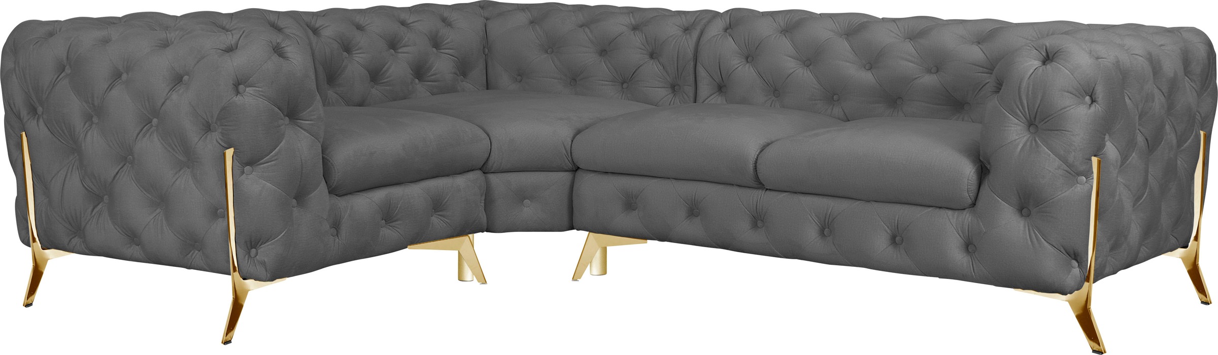 Chesterfield-Sofa »Amaury L-Form«, moderne Chersterfield-Optik, Breite 262 cm,...