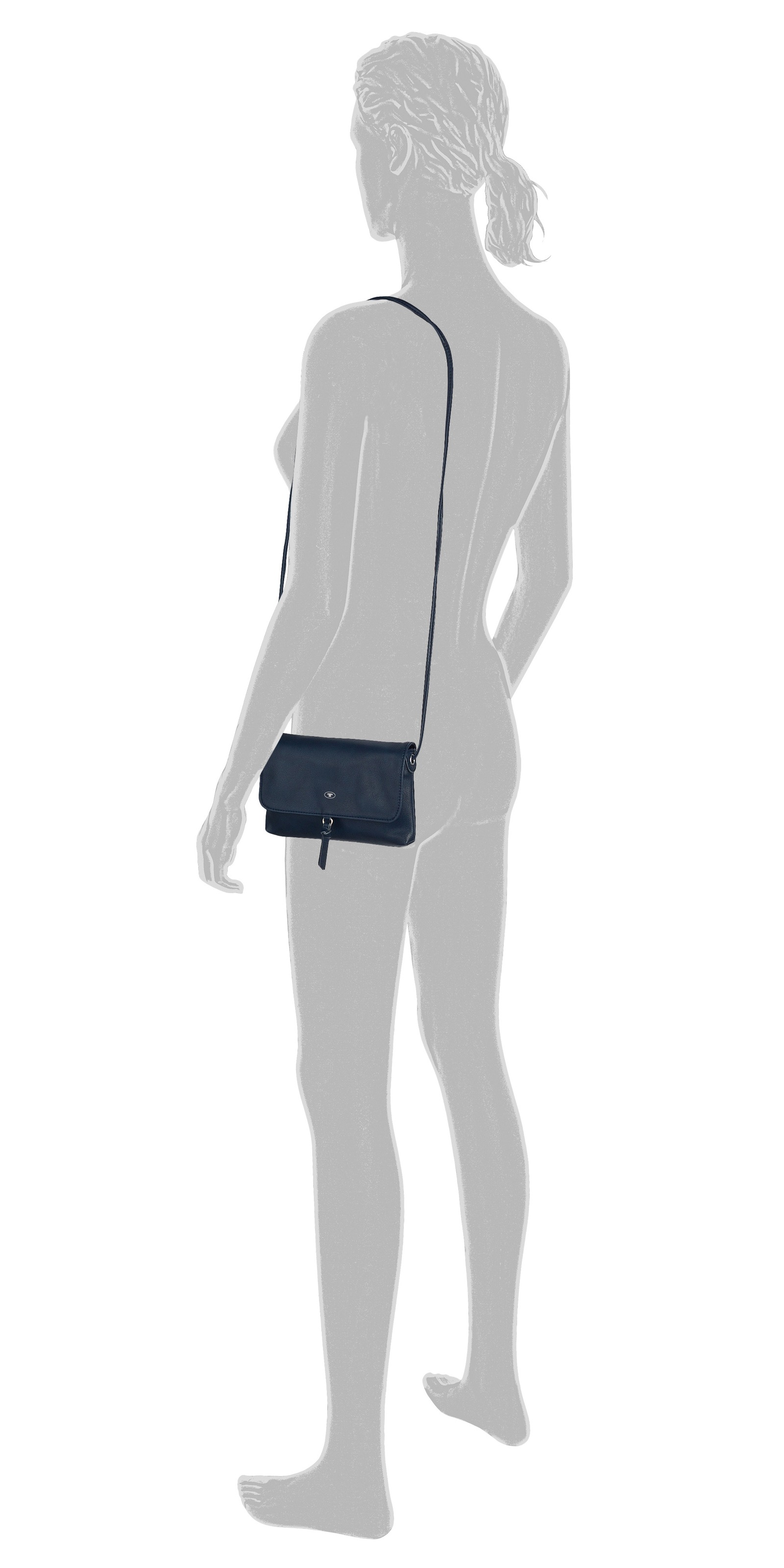 TOM TAILOR Umhängetasche »Luna« mit hochglänzendem Logo und kleinem dekorativen Knoten