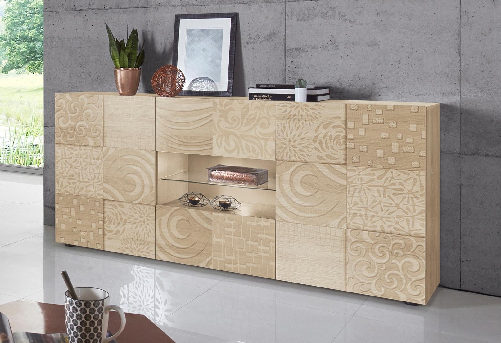 LC Sideboard »Miro«, Breite cm dekorativem bei OTTO Siebdruck mit kaufen 181