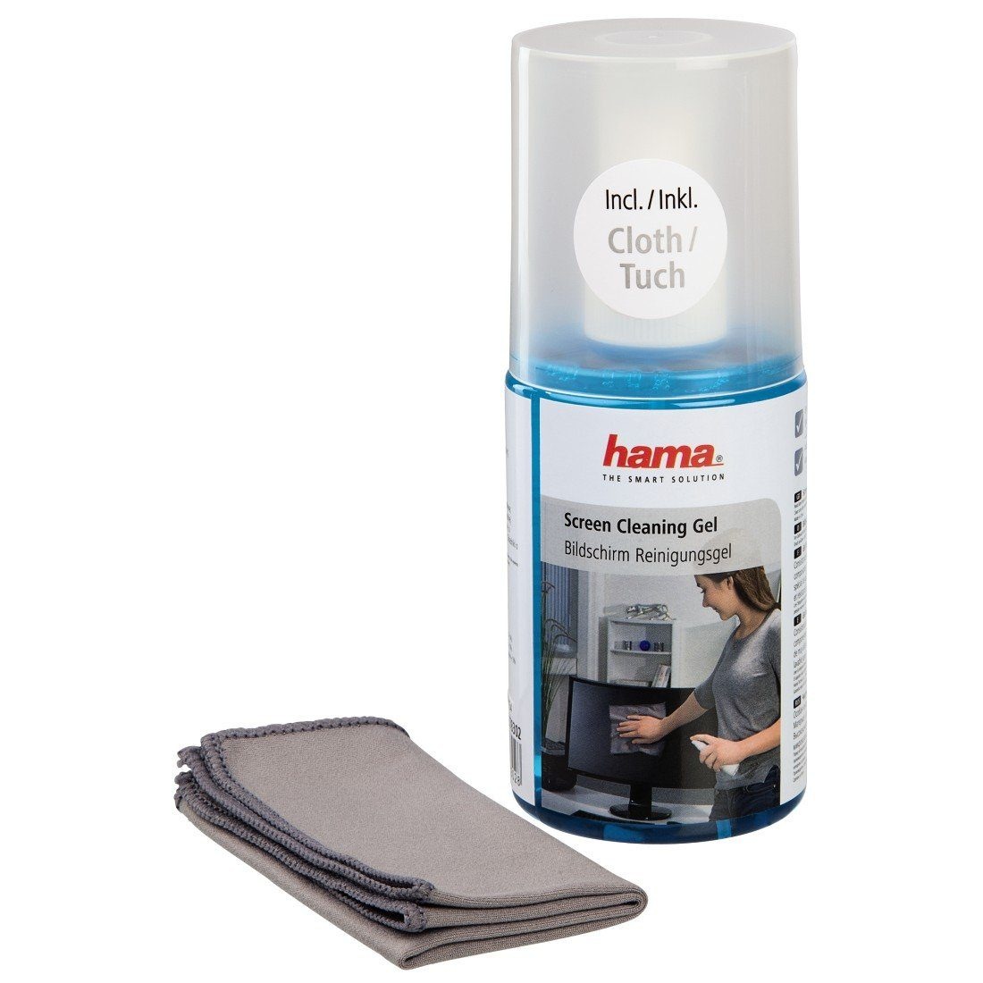 Hama Bildschirm-Reinigungsgel, 200 ml, inklusive Tuch