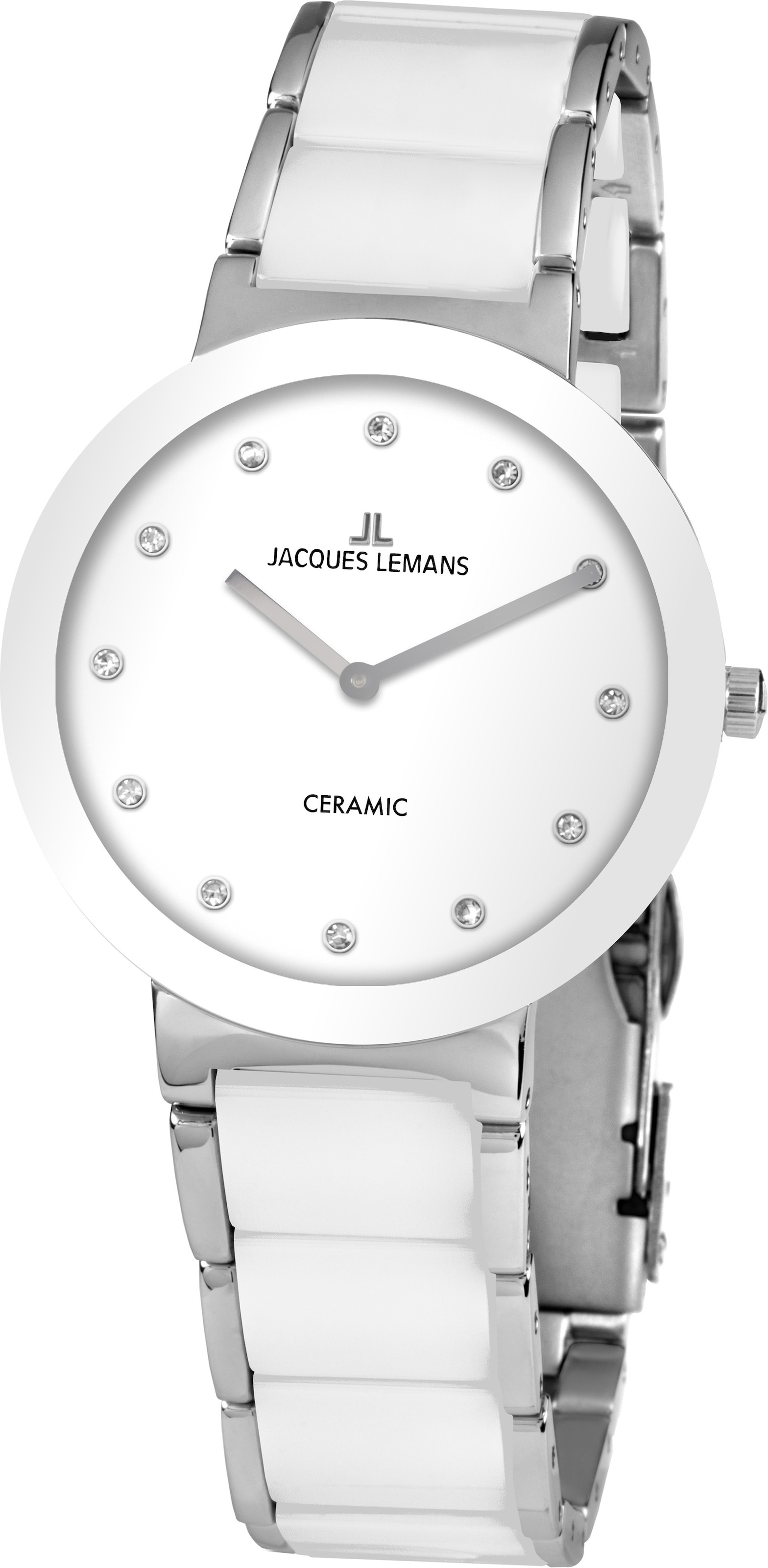 Jacques Lemans Quarzuhr »High-Tech Ceramic, 42-7H«, Armbanduhr, Damenuhr, gehärtetes Crystexglas