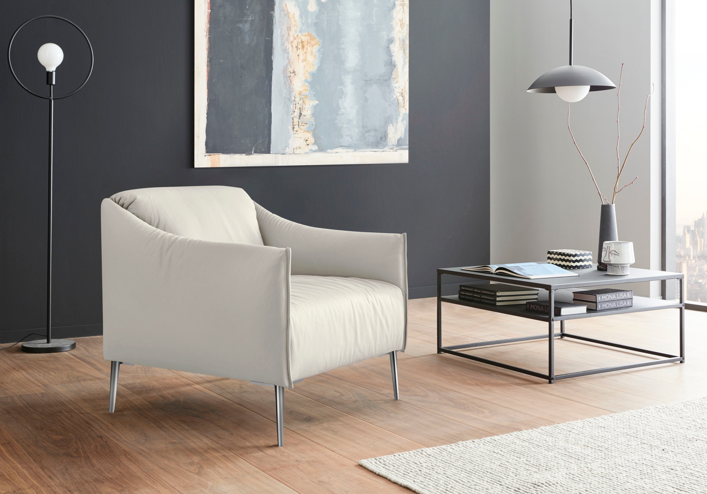 W.SCHILLIG Cocktailsessel »sally« mit Metallfüßen in Chrom glänzend