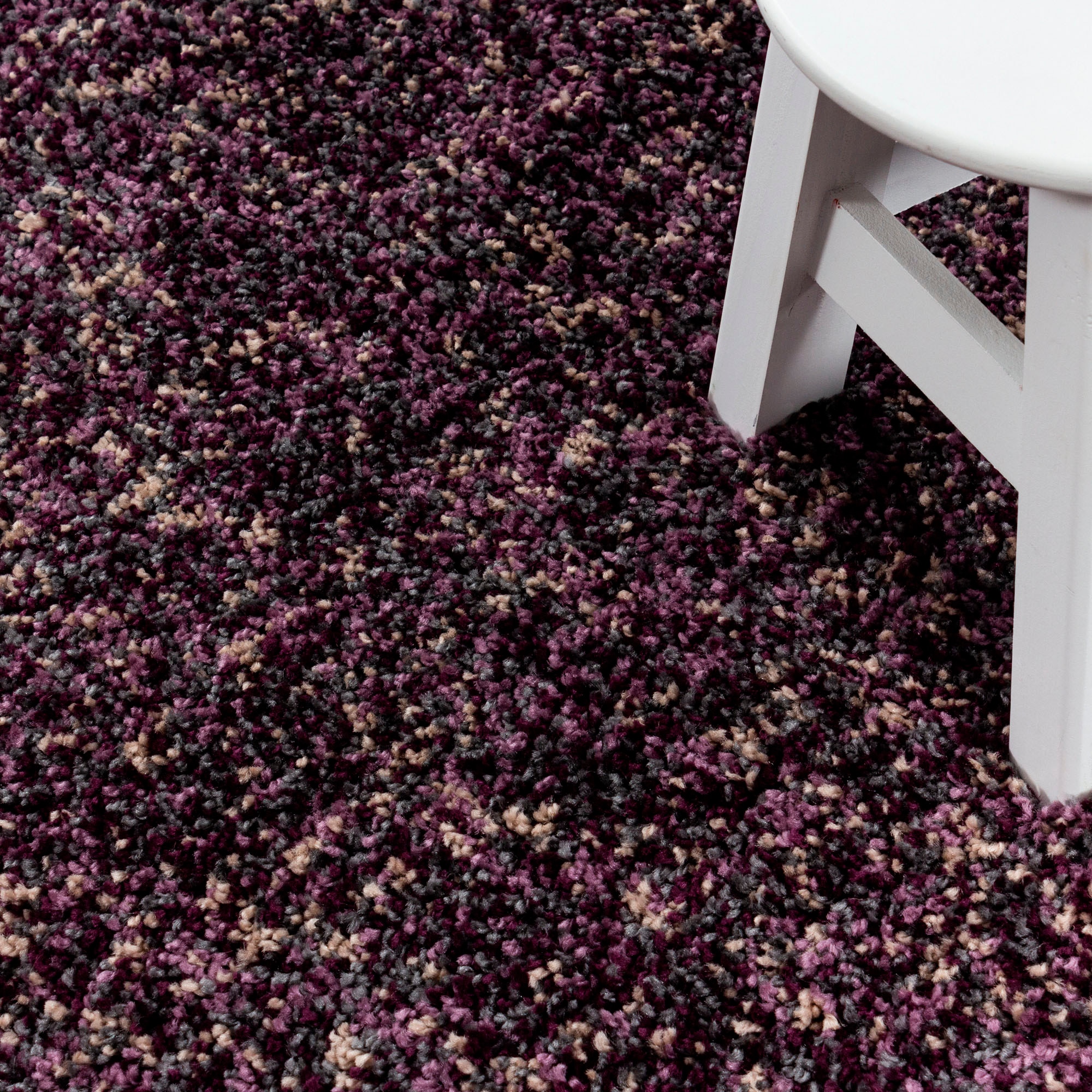 Ayyildiz Teppiche Hochflor-Teppich »Enjoy Shaggy«, rund, 50 mm Höhe, melierter Langflor, Wohnzimmer
