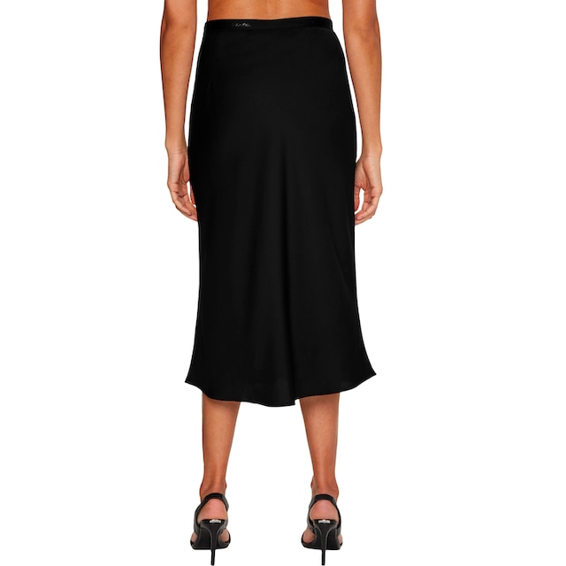 Calvin Klein Webrock »RECYCLED CDC BIAS CUT MIDI SKIRT«, mit Calvin Klein  Elastiktape in der Taille online bei OTTO