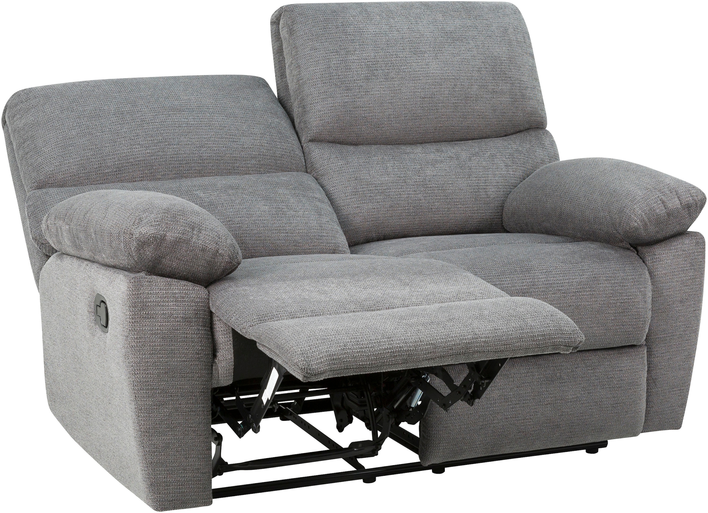 Home affaire 2-Sitzer »LANNOY, mit manueller o. elektrischer Relaxfunktion in beiden Sitzen.« Elektrische Variante mit USB A/C. Federkern, Webstoff