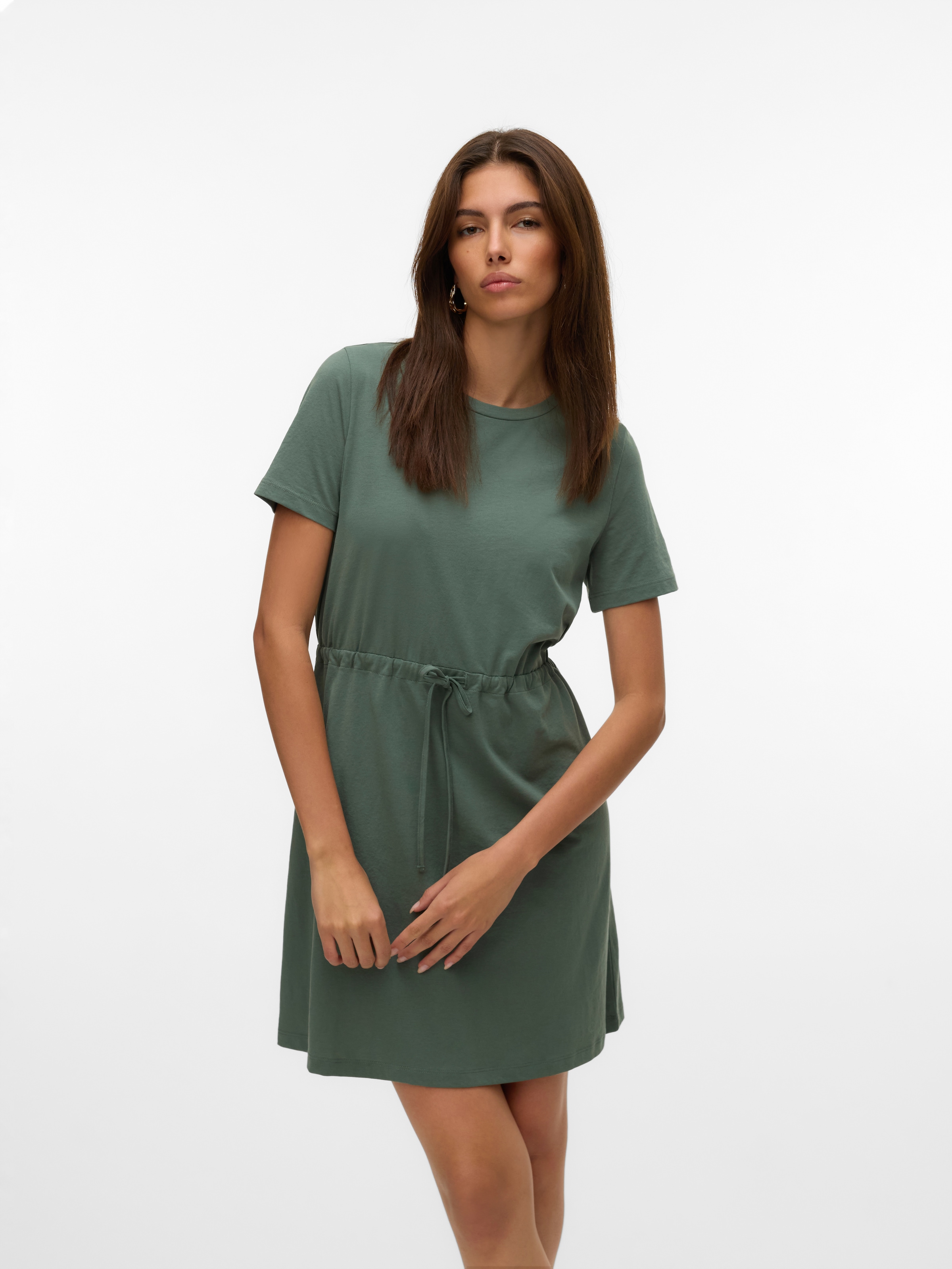 Vero Moda Shirtkleid »VMLUNA SS SHORT STRING DRESS JRS NOOS«