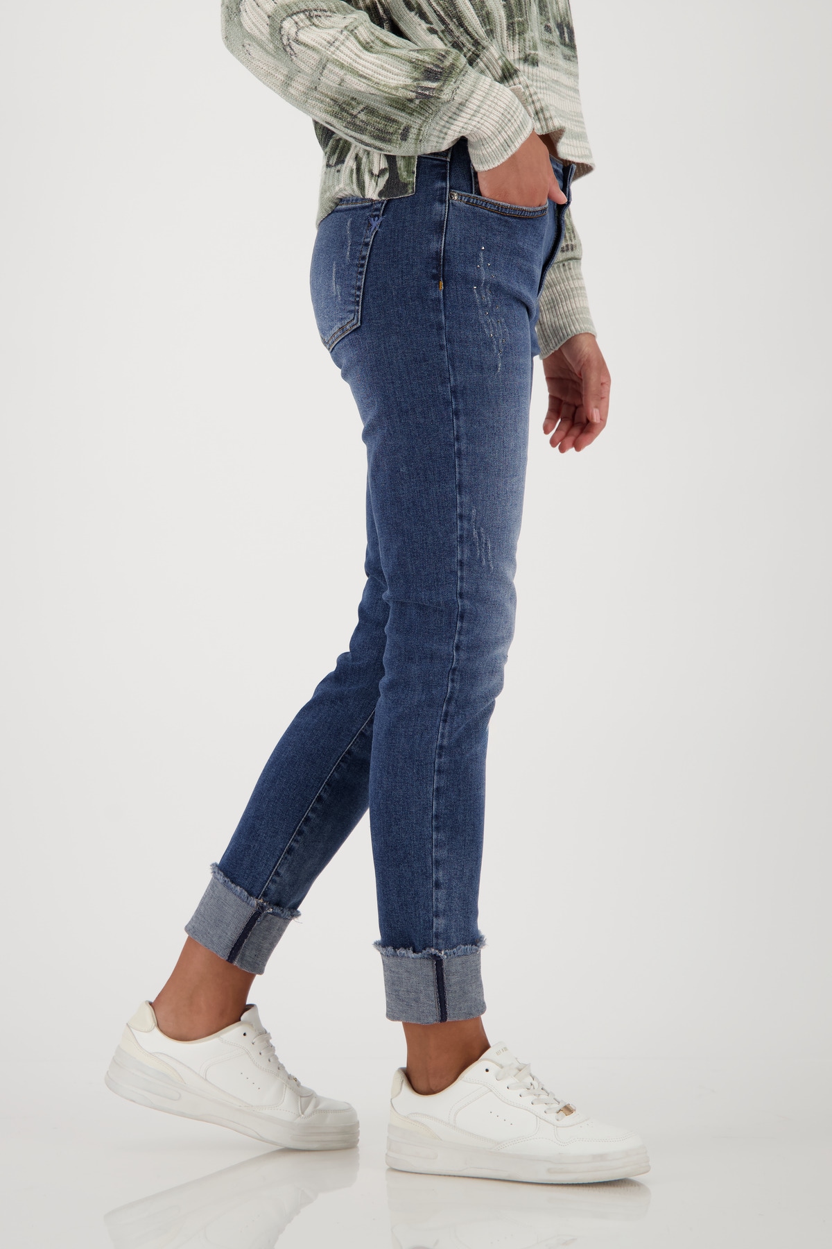 Monari Slim-fit-Jeans »Hose Jeans Nietenschmuck«