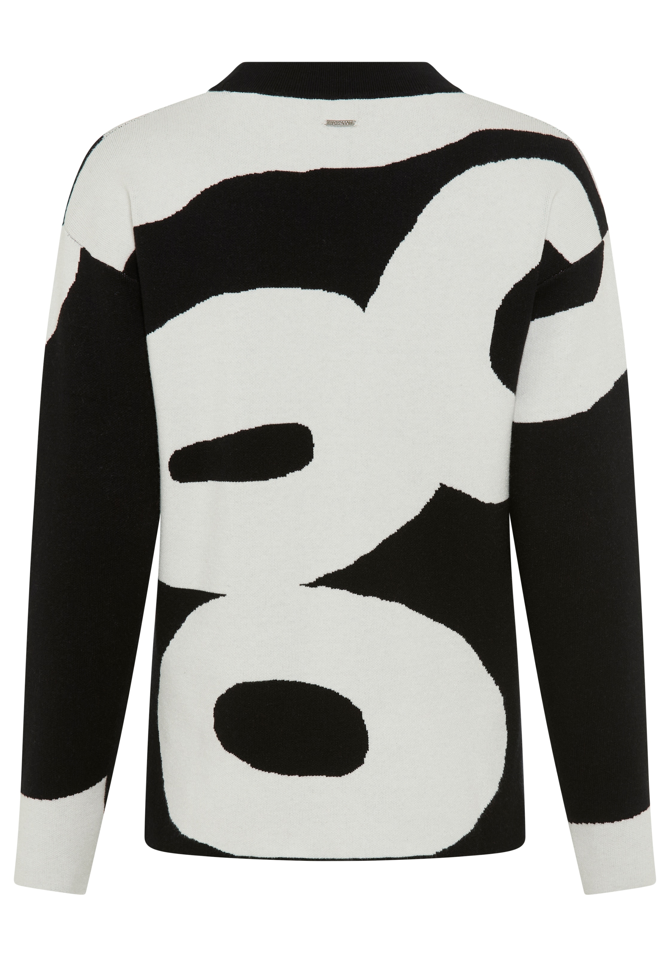 Laura Scott Jacquardpullover, mit abstraktem Muster und Bindebändern - NEUE KOLLEKTION