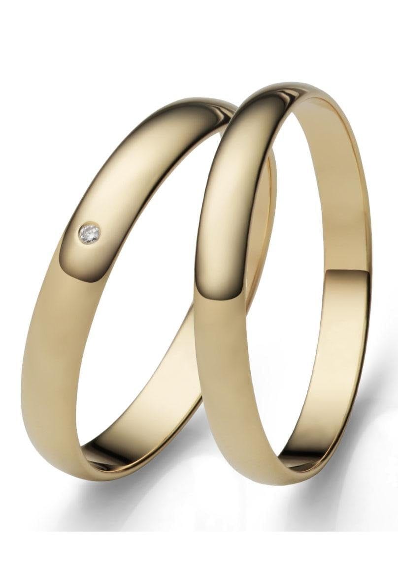 Firetti Trauring »Schmuck Geschenk Gold 375 Hochzeit Ehering "LIEBE"«, Made in Germany, wahlweise mit oder ohne Brillant