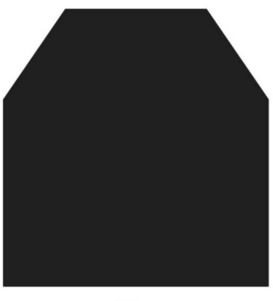 Hanseatic Bodenschutzplatte "für Kaminöfen Sechseck 100 Stahl" 1 Stk. tlg. Stahl-Sechseck, 100 x 120 cm, 2mm Stärke, schwarz, zum Funkenschutz