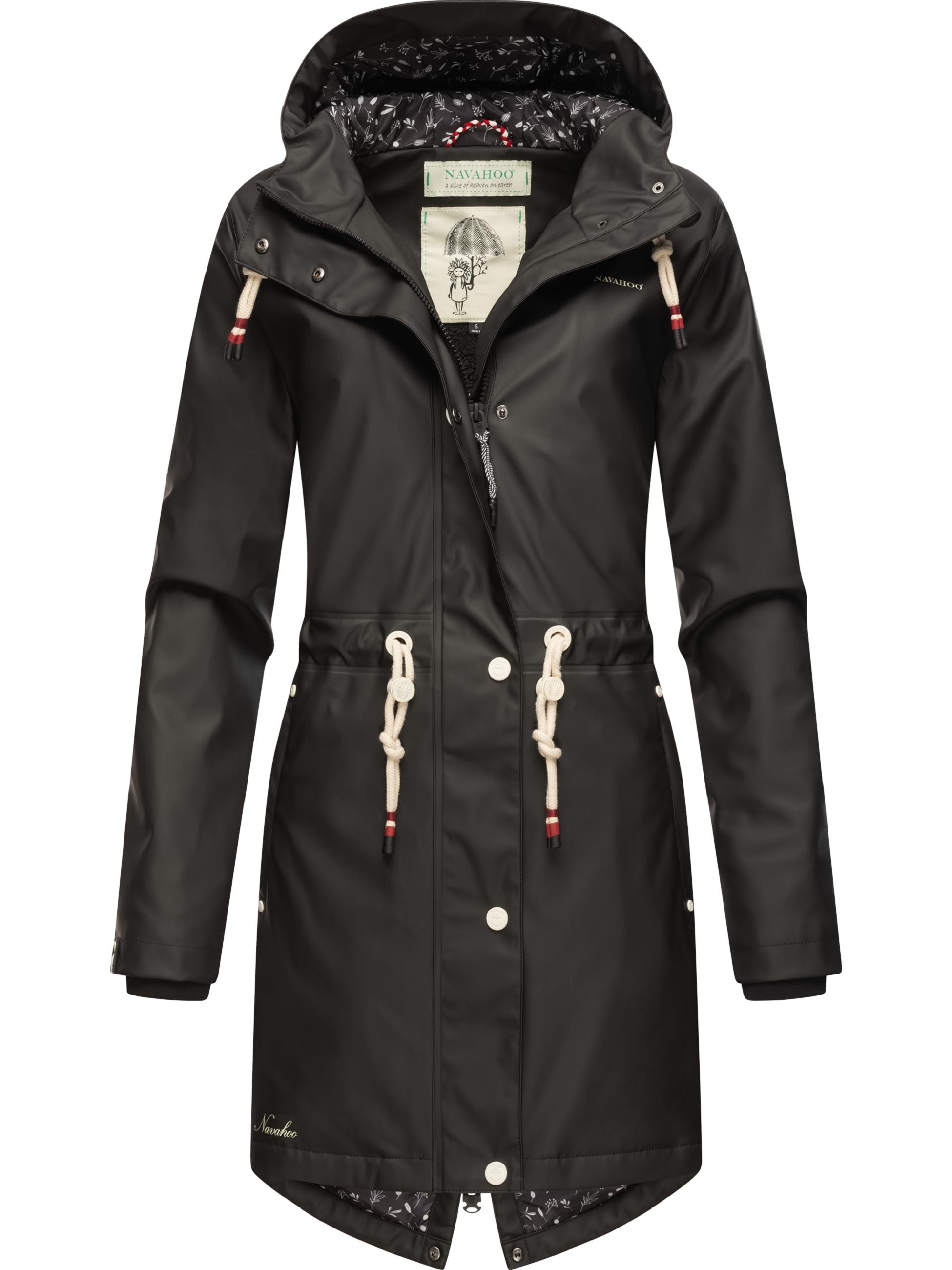 Navahoo Regenjacke »Regenjacke Flower of Ocean«, mit Kapuze, Wasserdichter Damen Outdoor Regenmantel