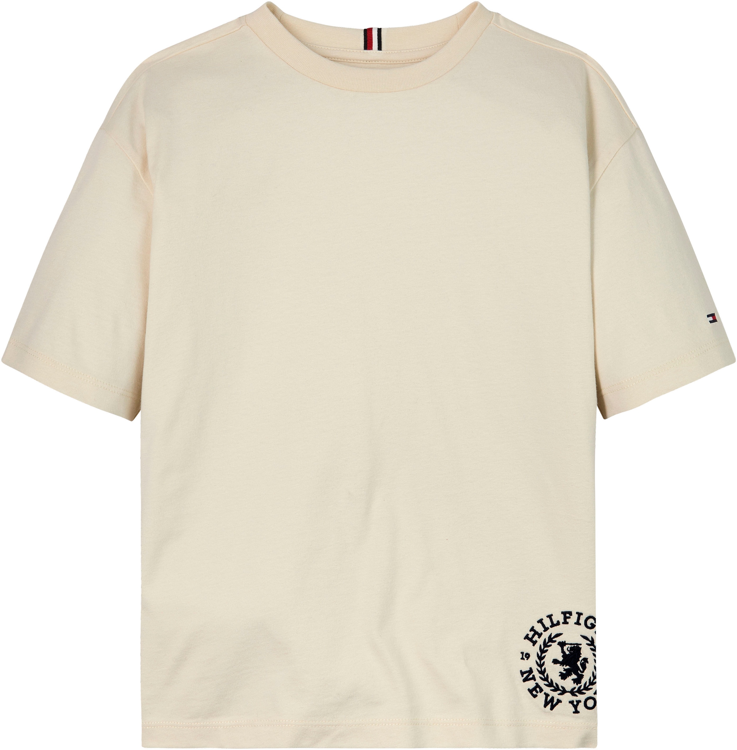 T-Shirt »CREST LOGO Tommy mit S/S«, TEE Hilfiger Logostickerei OTTO bei