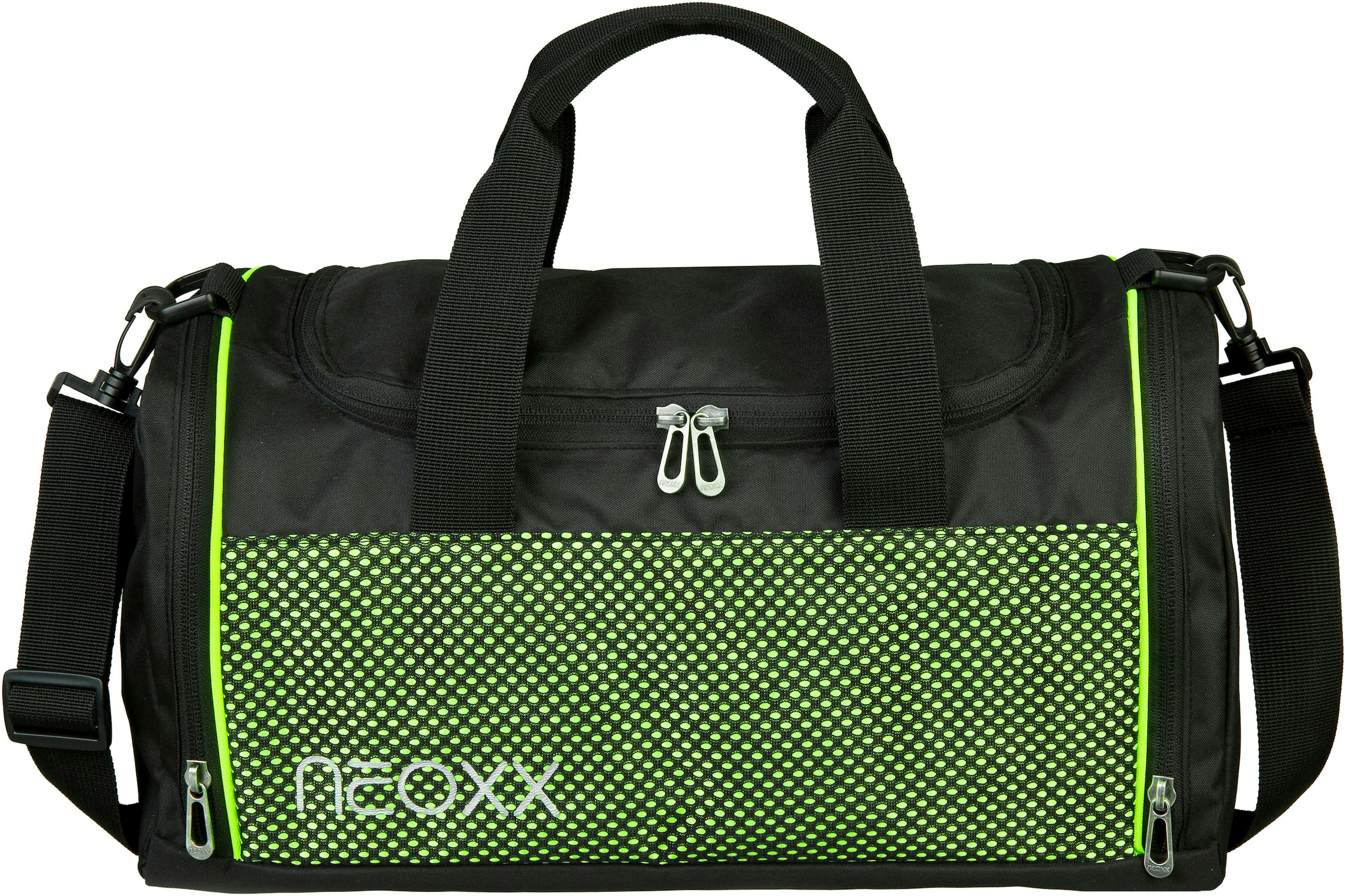 neoxx Schulrucksack »All about Neon Rucksack & Sporttasche«, Reflektorflächen, aus recycelten PET-Flaschen