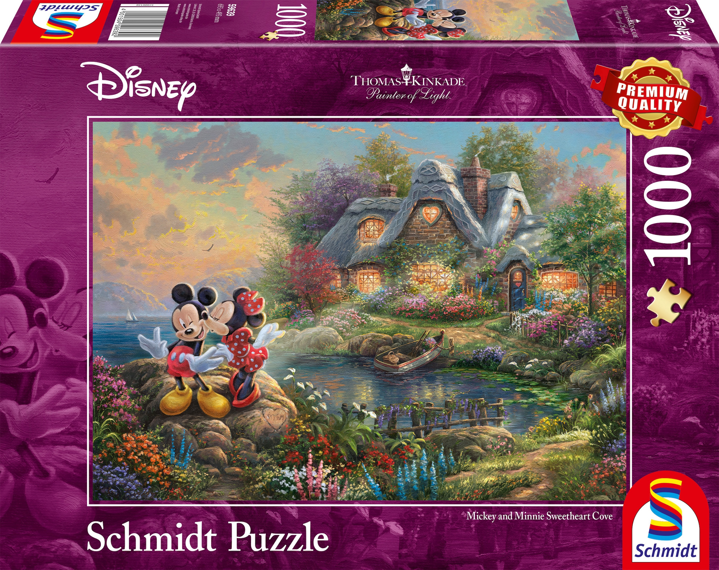 Schmidt Spiele Puzzle »Disney, Sweethearts Mickey & Minnie«, Thomas Kinkade