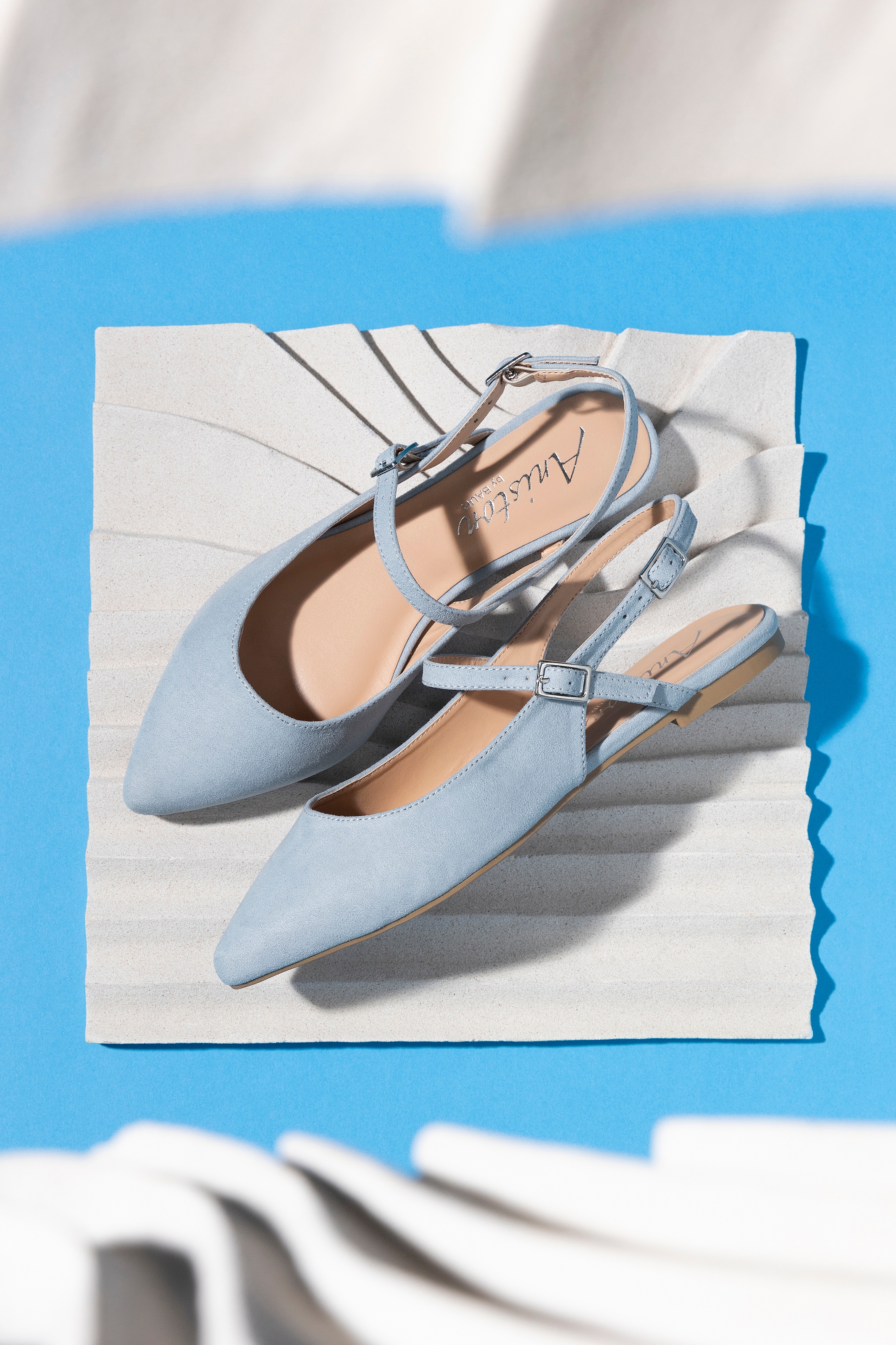 Aniston SHOES Slingpumps  Flat, Sommerschuh, Riemchensandale - schmale Form