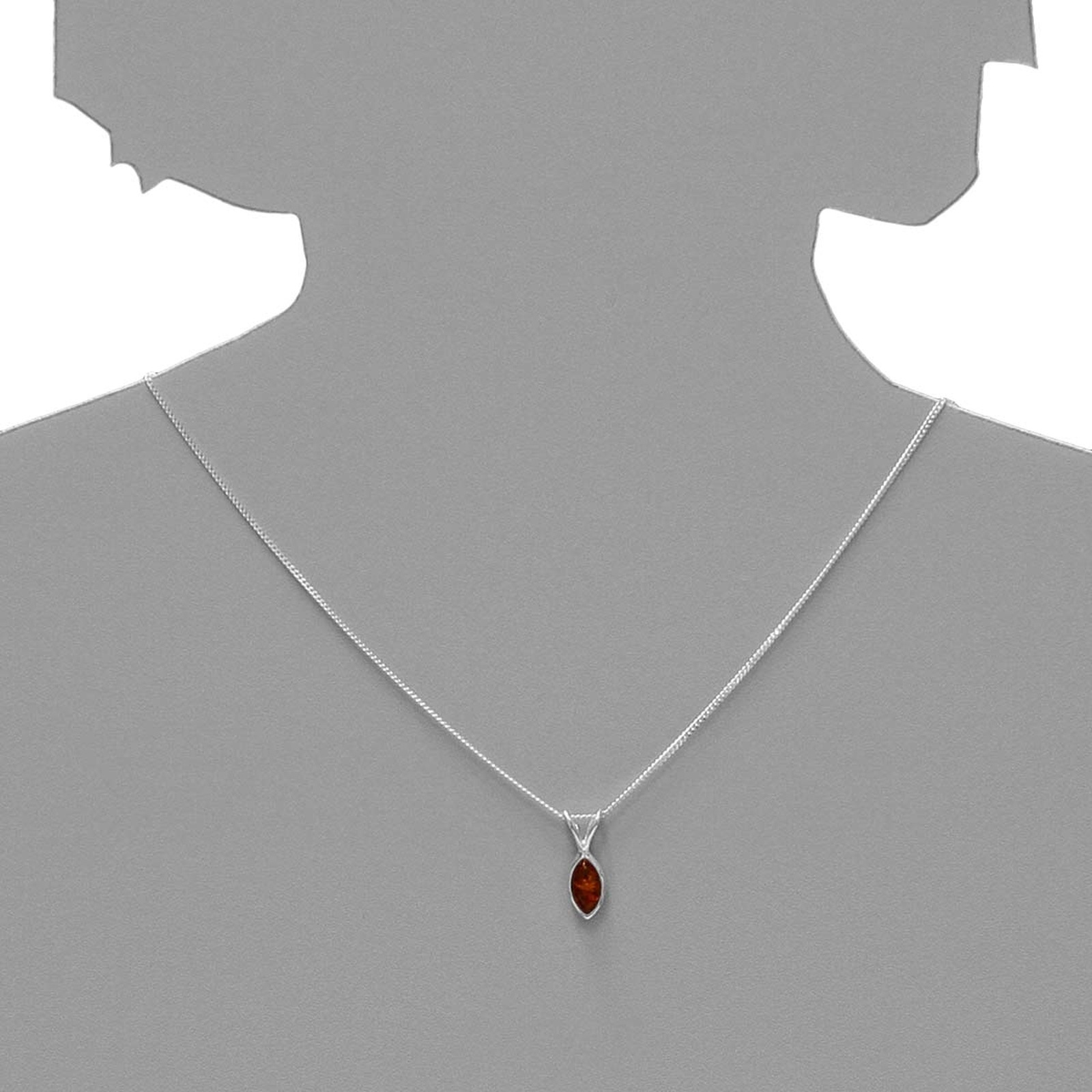 OSTSEE-SCHMUCK Kette mit Anhänger »- Radka - Silber 925/000 - Bernstein«