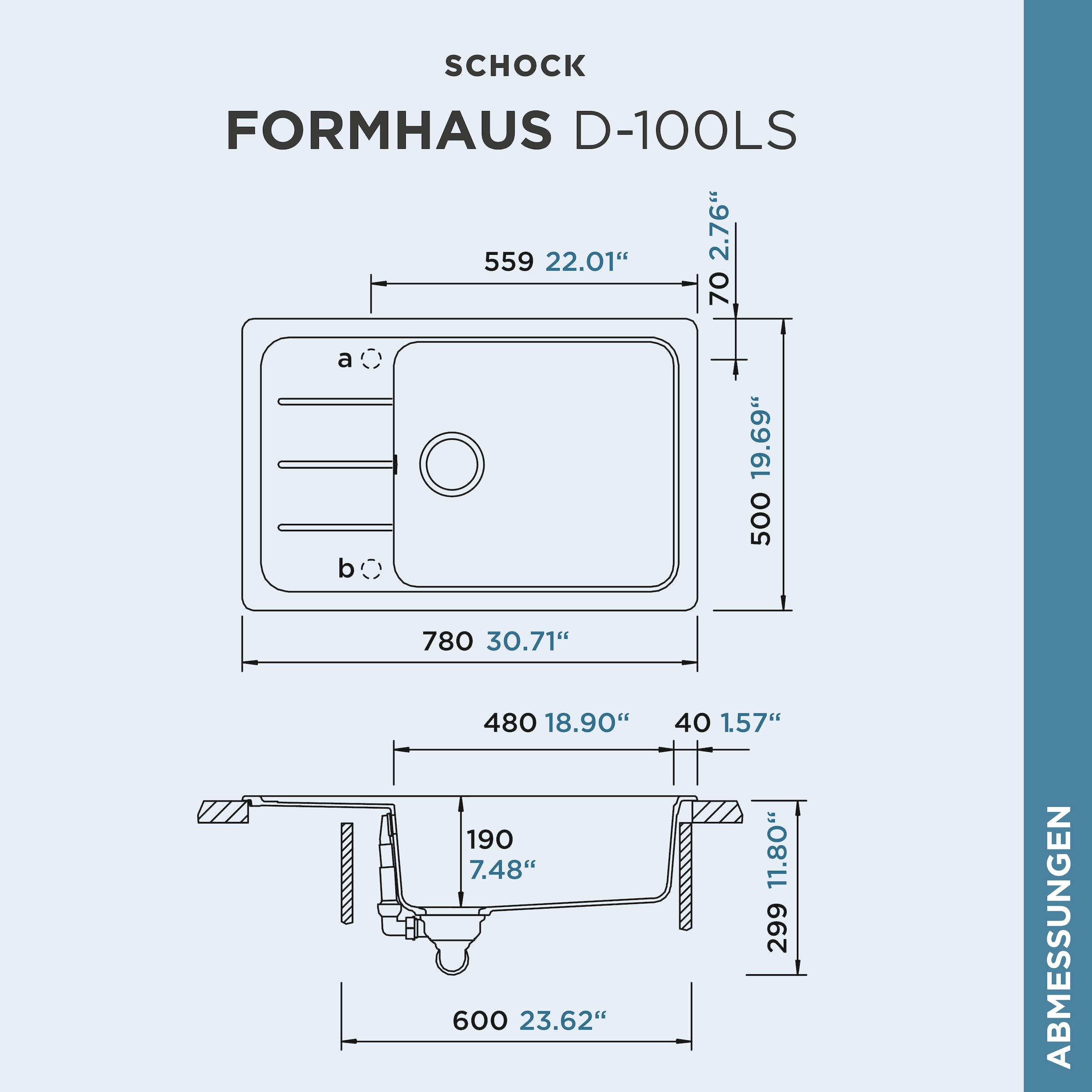 Schock Granitspüle »Formhaus D-100LS« für kleine Küchen