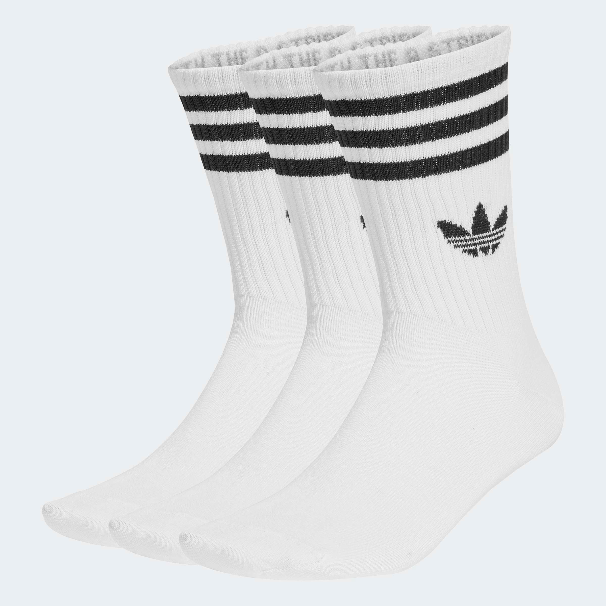 adidas Originals Sportsocken »3-STREIFEN CREW 3ER-PACK« 3 Paar tlg. für Laufen, knöchellang, mit 3-Streifen und Trefoil Logo