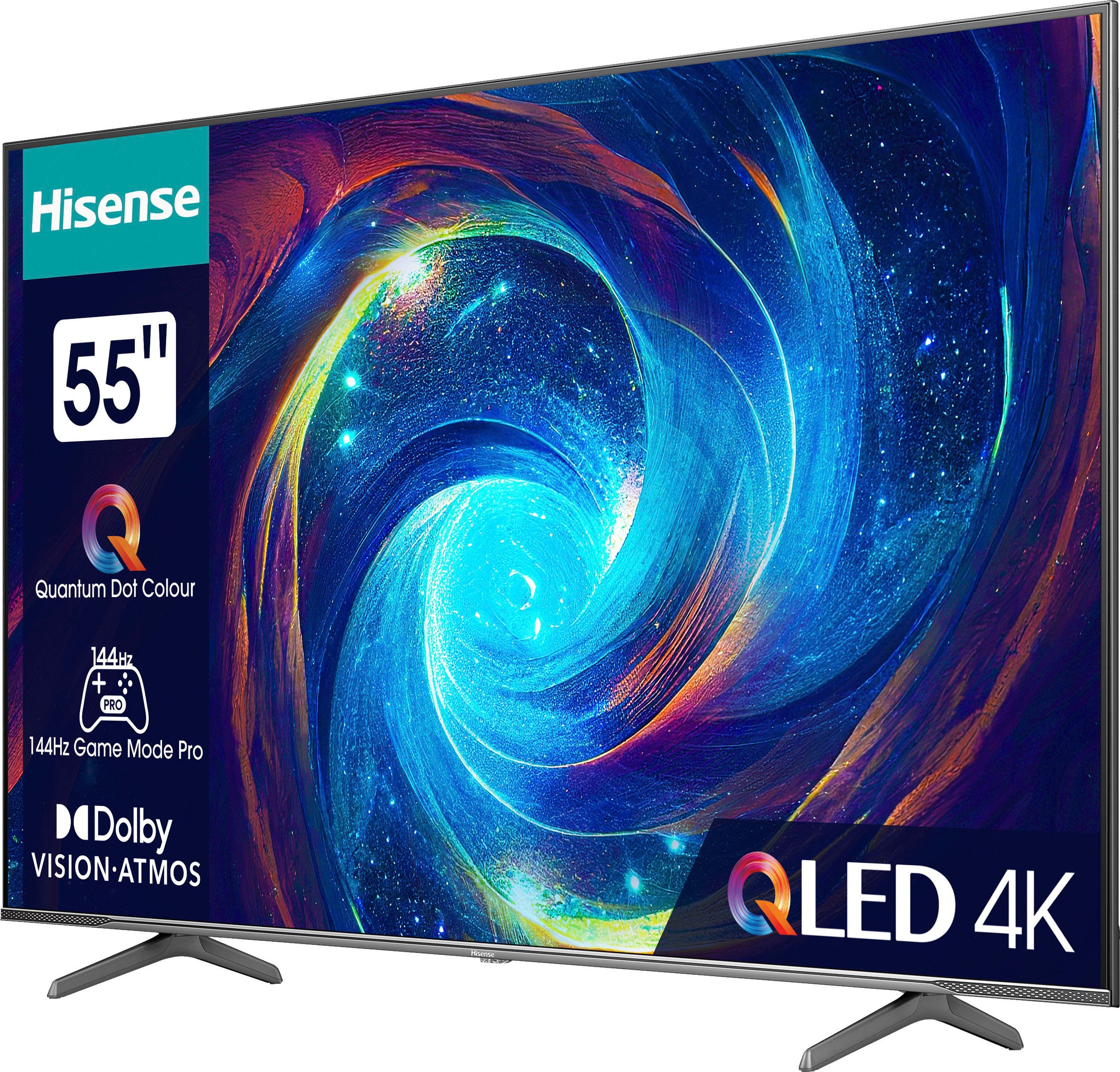 Hisense LED-Fernseher »55E77KQ PRO«, 4K Ultra HD, Smart-TV
