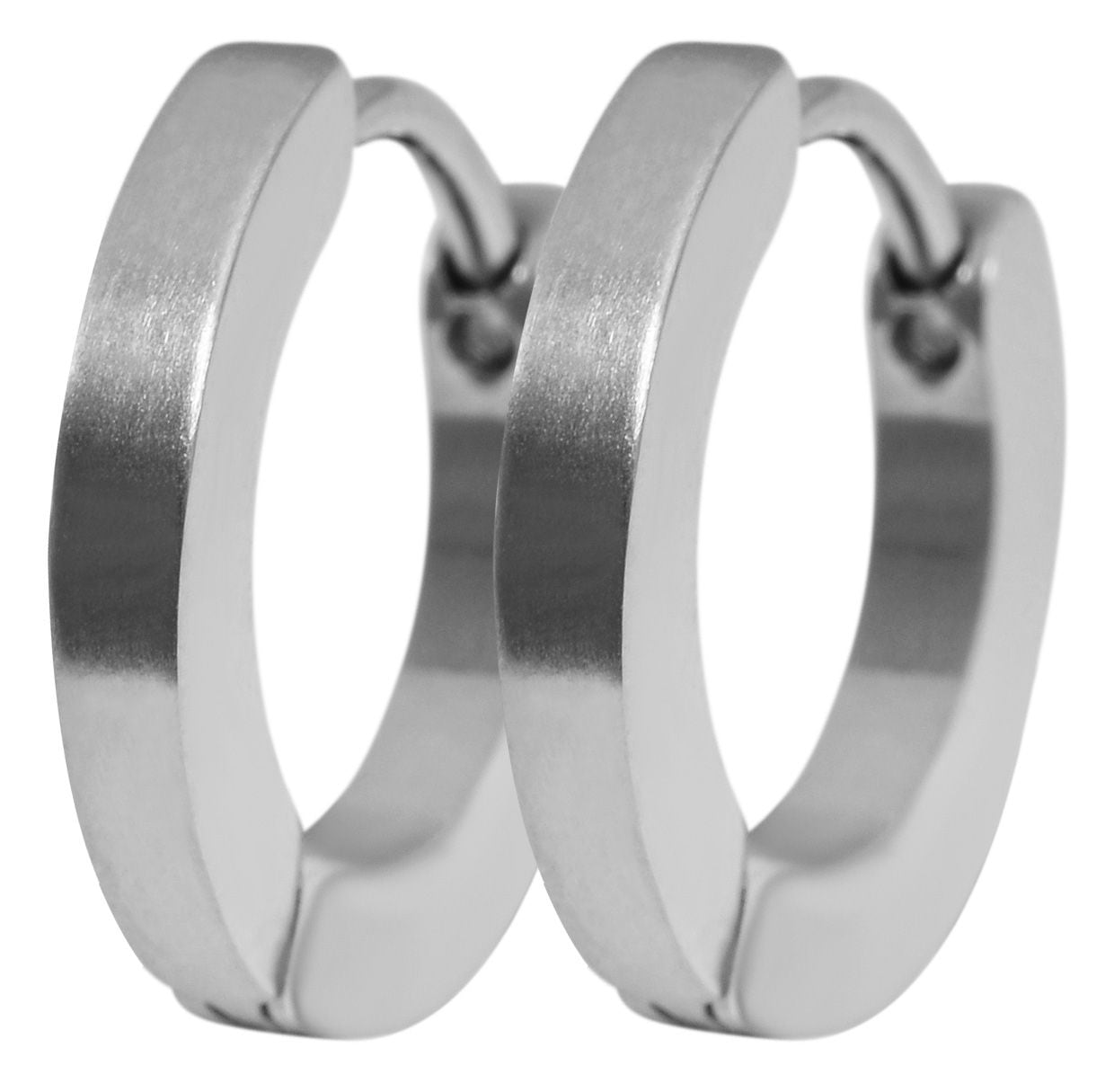 Adelia´s Paar Creolen »Unisex Ohrringe ¿ Klappcreole aus Edelstahl«