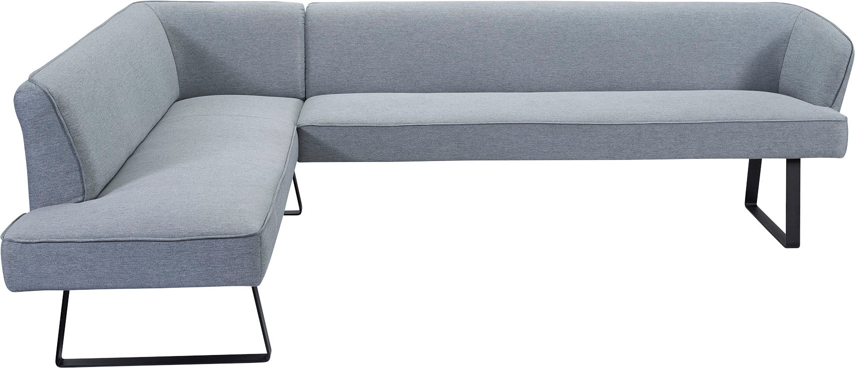 exxpo - sofa fashion Eckbank »Americano«, mit Keder und Metallfüßen, Bezug in verschiedenen Qualitäten