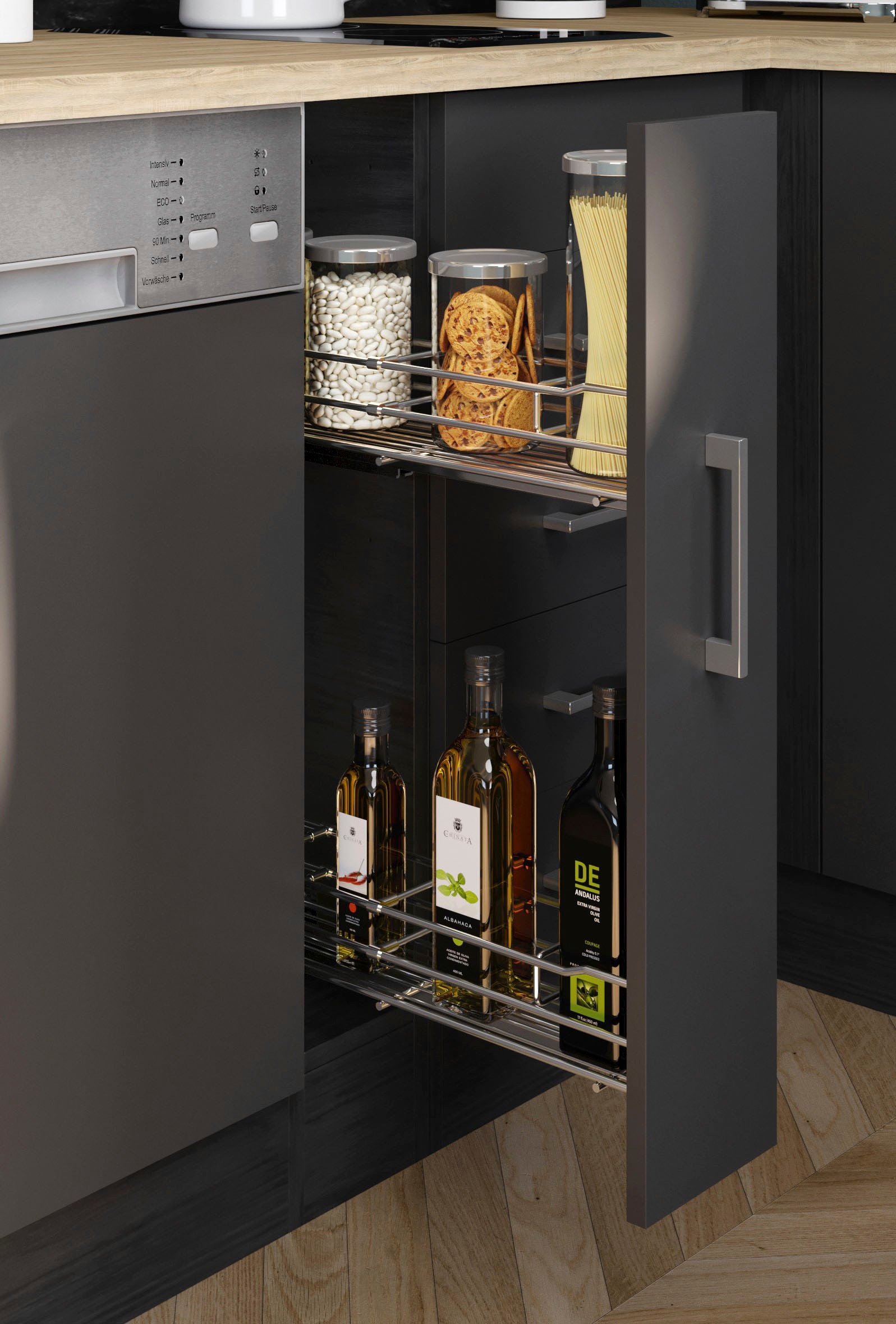 KOCHSTATION Pantryküche »KS-Mali«, Breite 110 cm, mit E-Geräten