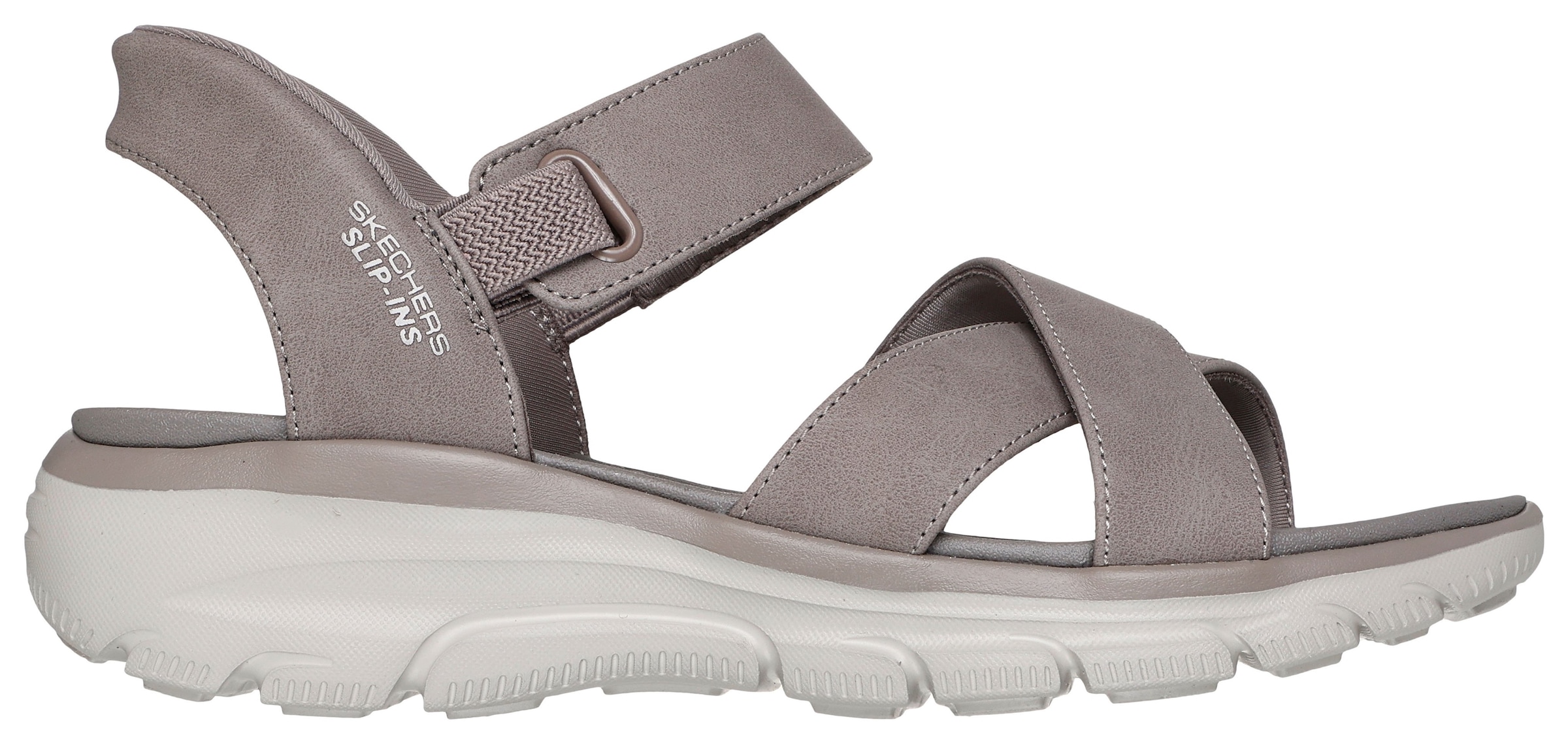 Skechers Sandale »EASY GOING-SOMEWHERE SUNNY«, Schlupfschuh, Plateausandale mit Slip-ins Funktion