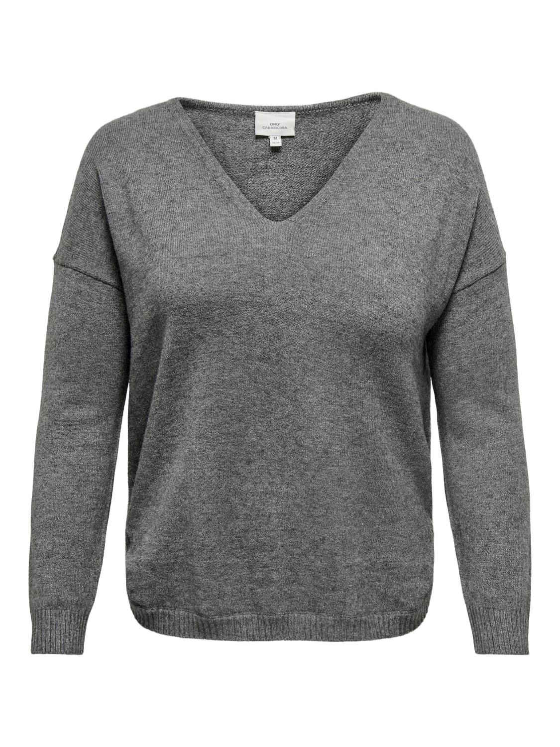 ONLY CARMAKOMA V-Ausschnitt-Pullover »CARMARGARETA LS PULLOVER KNT NOOS«