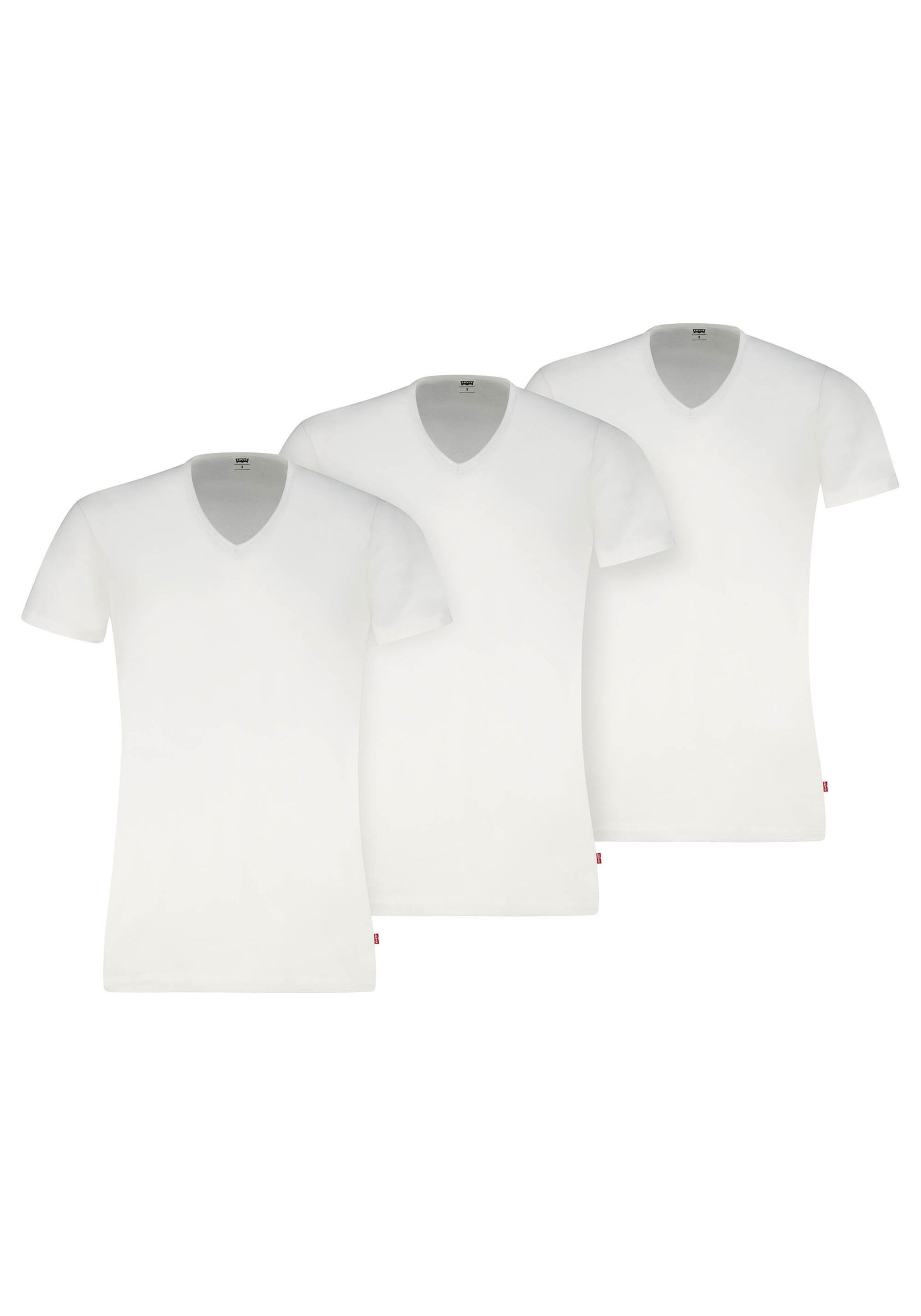 Levi's® T-Shirt »T-Shirt Solid V-Neck 3P ECOM 3er Pack« 3