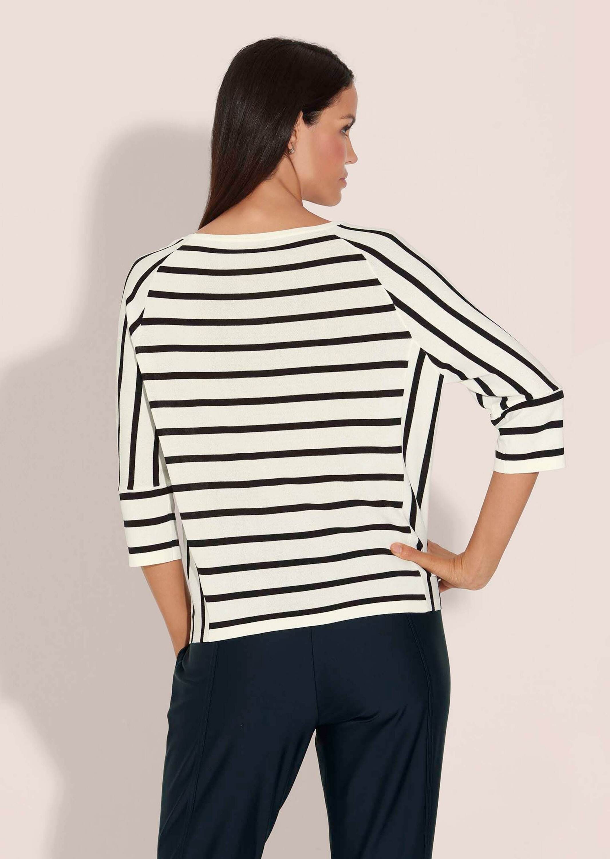 MADELEINE Longpullover »Pullover Strickpullover im Streifen-Look«