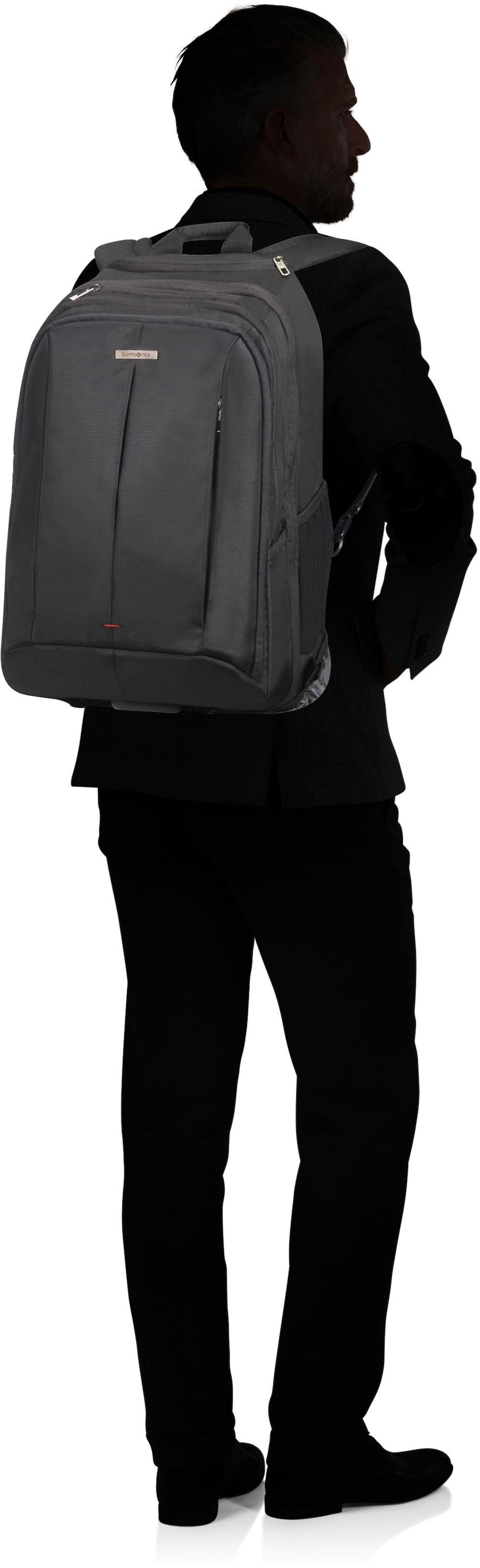 Samsonite Laptoprucksack »Guardit 2.0, black, mit 2 Rollen und Trolleyfunktion«, Reisekoffer Trolley Aufgabegepäck TSA-Zahlenschloss