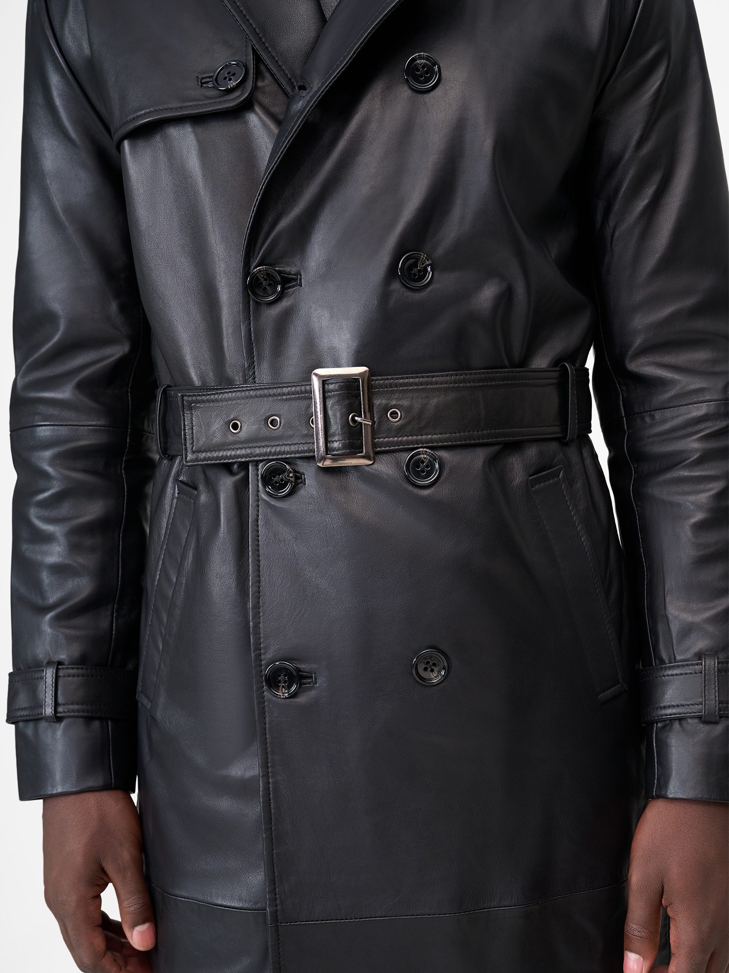 RICANO Trenchcoat »Ledermantel Domenico« Handgefertigt aus echtem Leder