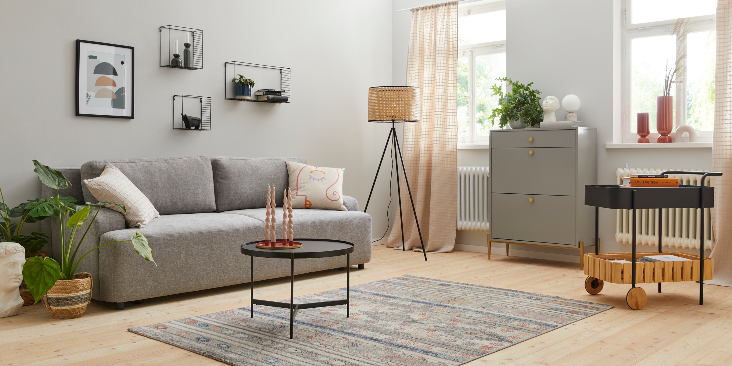 andas Schlafsofa »Halbschlaf«, mit Bettfunktion und Bettkasten
