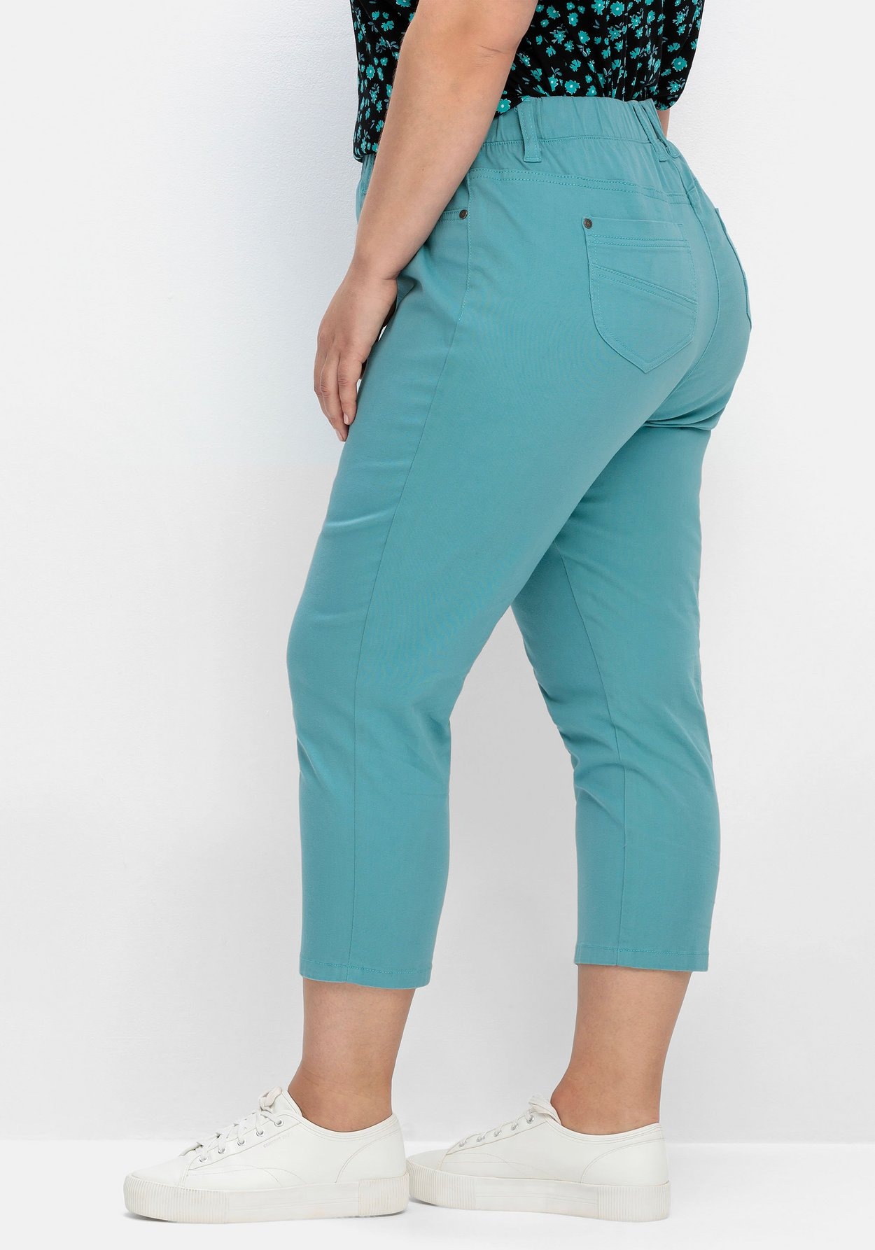 Sheego 7/8-Hose »Schmale 7/8-Hose mit Gummibund, aus elastischem Twill«