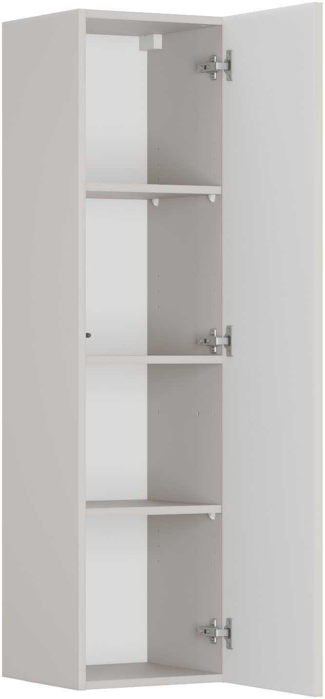 welltime Hängeschrank »FLOW CIRCLE rechts/links montierbar, Breite 35 cm, modernes Design« Schrank mit 3 Einlegeböden, Push-to-open-Function