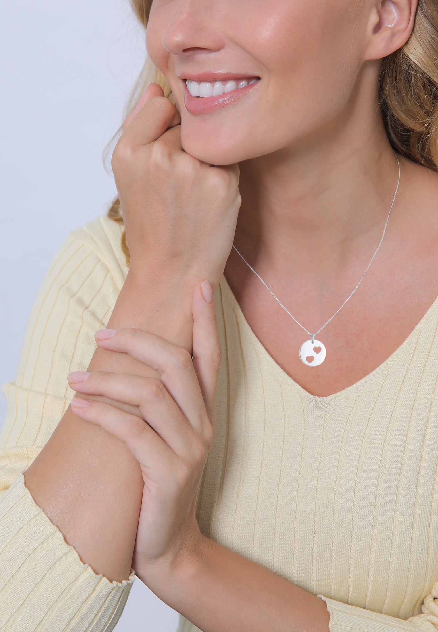 Elli Ketten-Set »Schmuckset Trio Herz Mutter Kind Cut Out Herz Set 925 Sterling Silver«