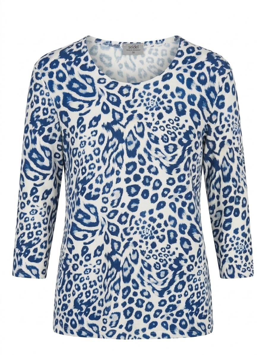 Seidel Moden 3/4-Arm-Shirt 3/4 Arm  Shirt mit Leo-Print - MADE IN GERMANY