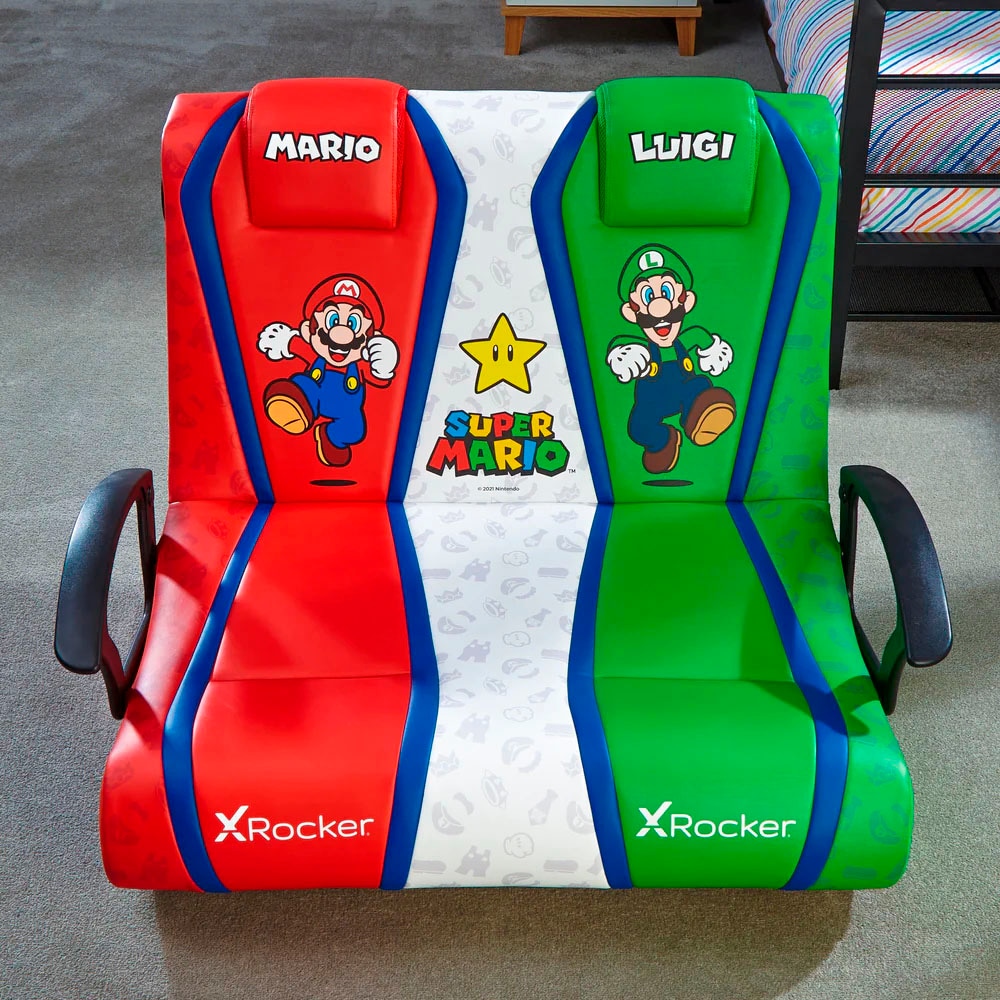 X Rocker Gaming-Stuhl »Nintendo Super Mario™ Dual VS 2.1 Floor Rocker Gaming Bodensessel«