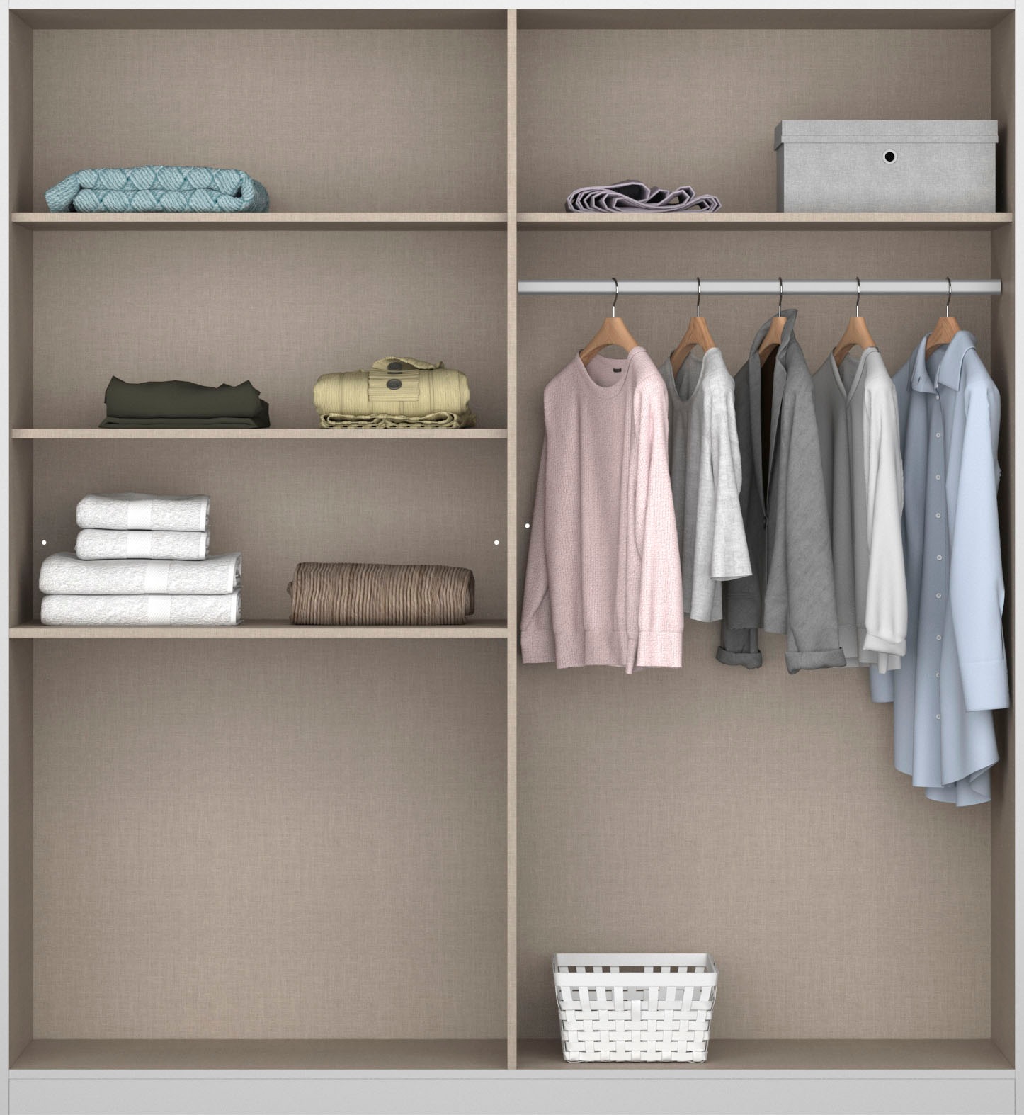 rauch Drehtürenschrank »Kleiderschrank Schrank Garderobe Garderobenschrank Topseller HOMBURG«, inkl. Passepartout, oberer Schubkasten mit Einteilung MADE IN GERMANY