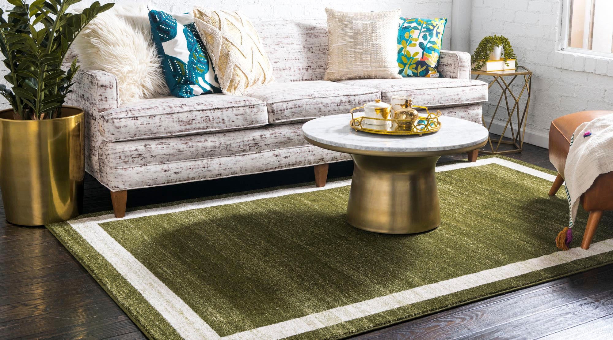 Myflair Möbel & Accessoires Teppich »Good Times Lagerräumung«, rechteckig, 13 mm Höhe, Kurzflor, gewebt, melierte Optik, mit Bordüre