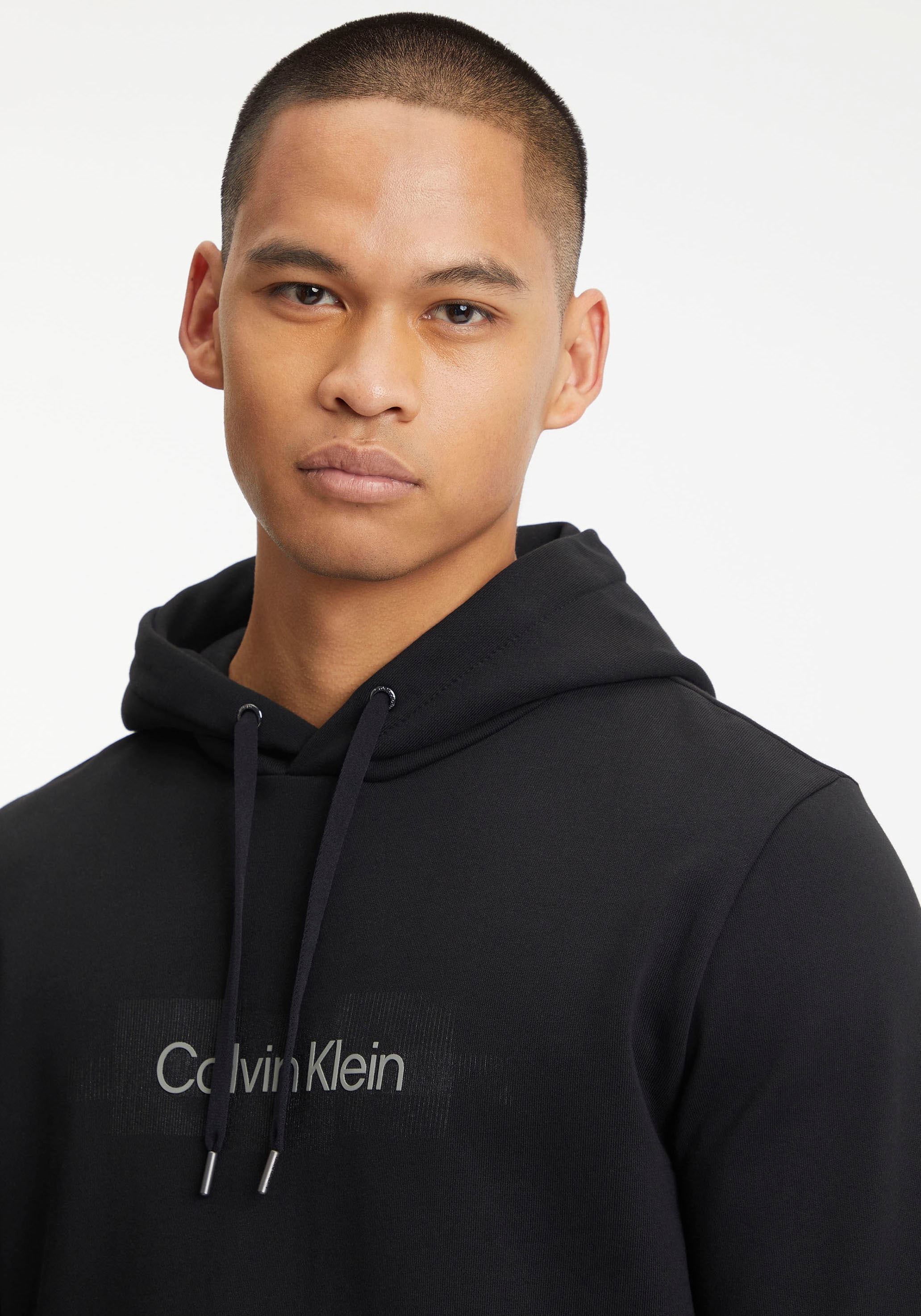 Calvin Klein Kapuzensweatshirt OTTO Kapuze STRIPED kaufen Kordelzug der HOODIE«, mit bei LOGO »BOX an