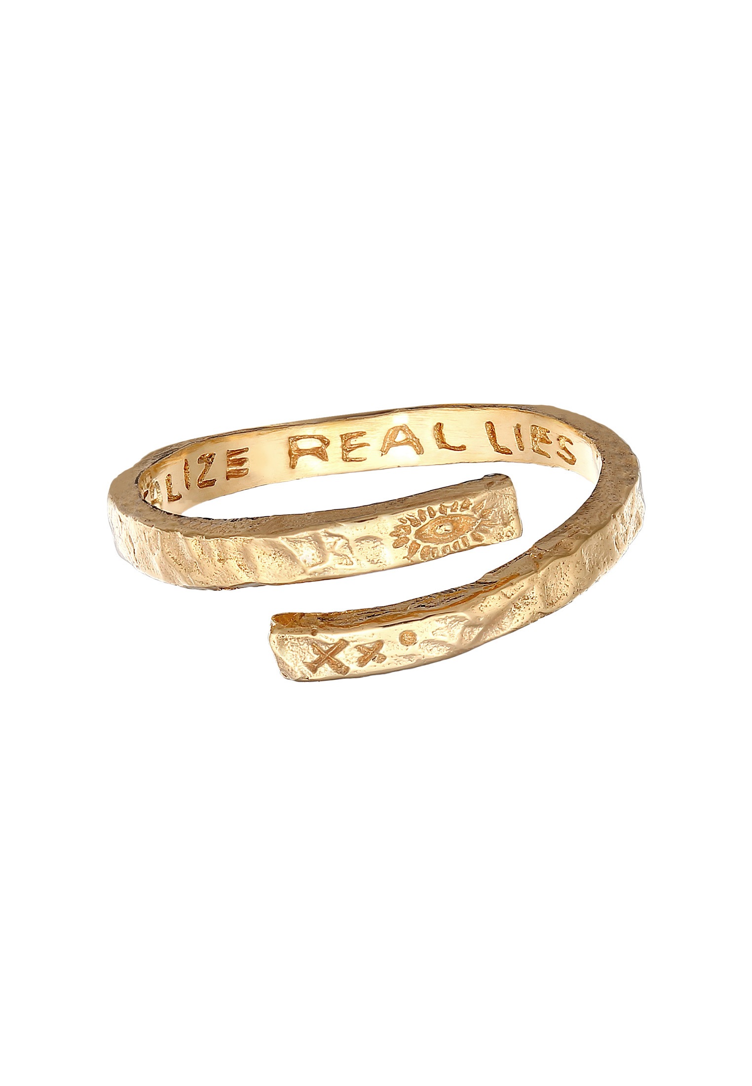 HAZE & GLORY Fingerring »Ring Herren - Twisted Eye 925 Silber«