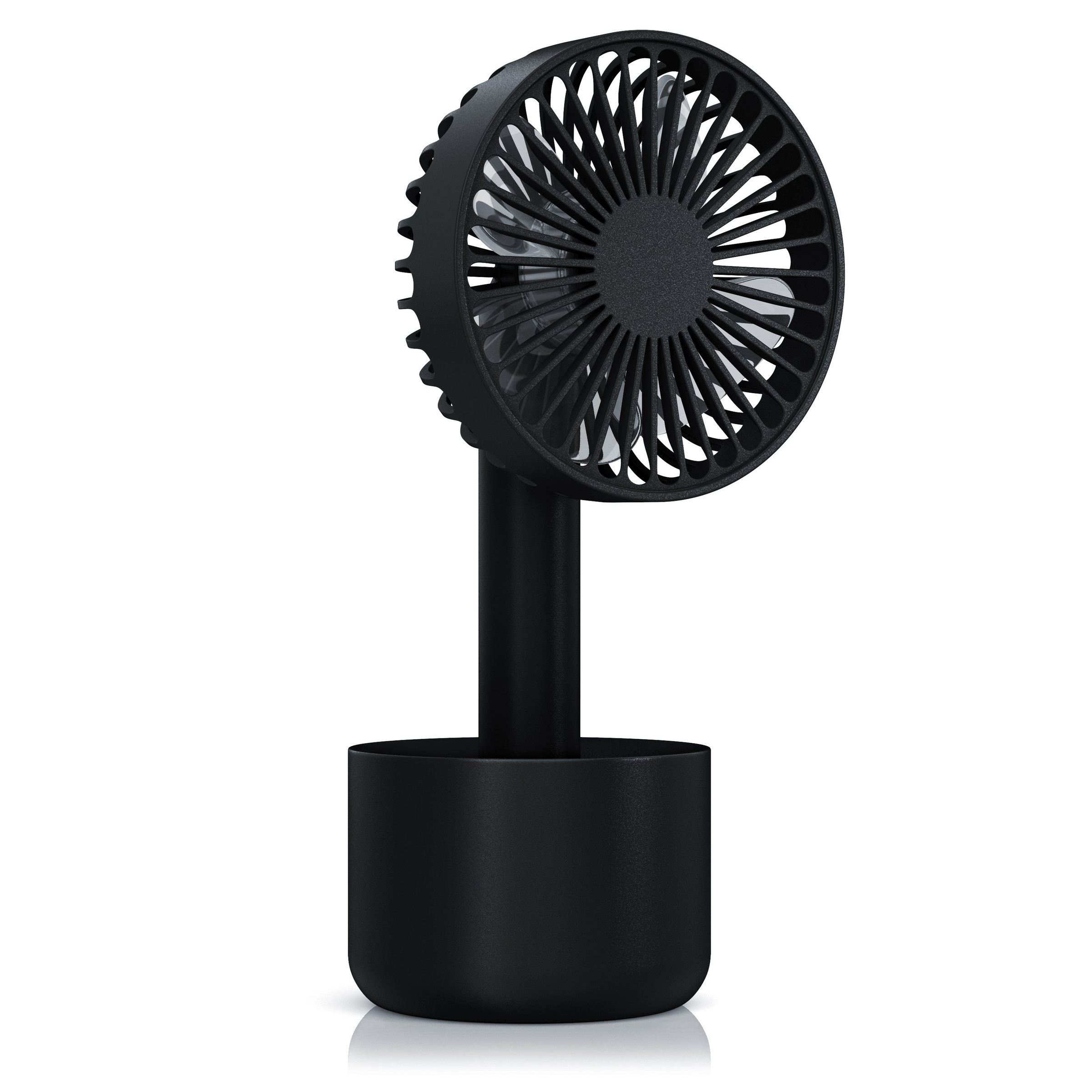 USB Mini Ventilator mit Akku & abnehmbaren Standfuß »3-fach...