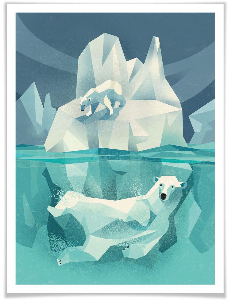 Wall-Art Poster »Polar bei Tiere, Poster, (1 Bear«, Wandbild, St.), Wandposter kaufen Bild, OTTO