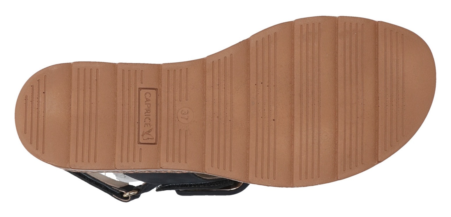Caprice Keilsandalette, Sommerschuh, Riemchensandale in bequemer Weite