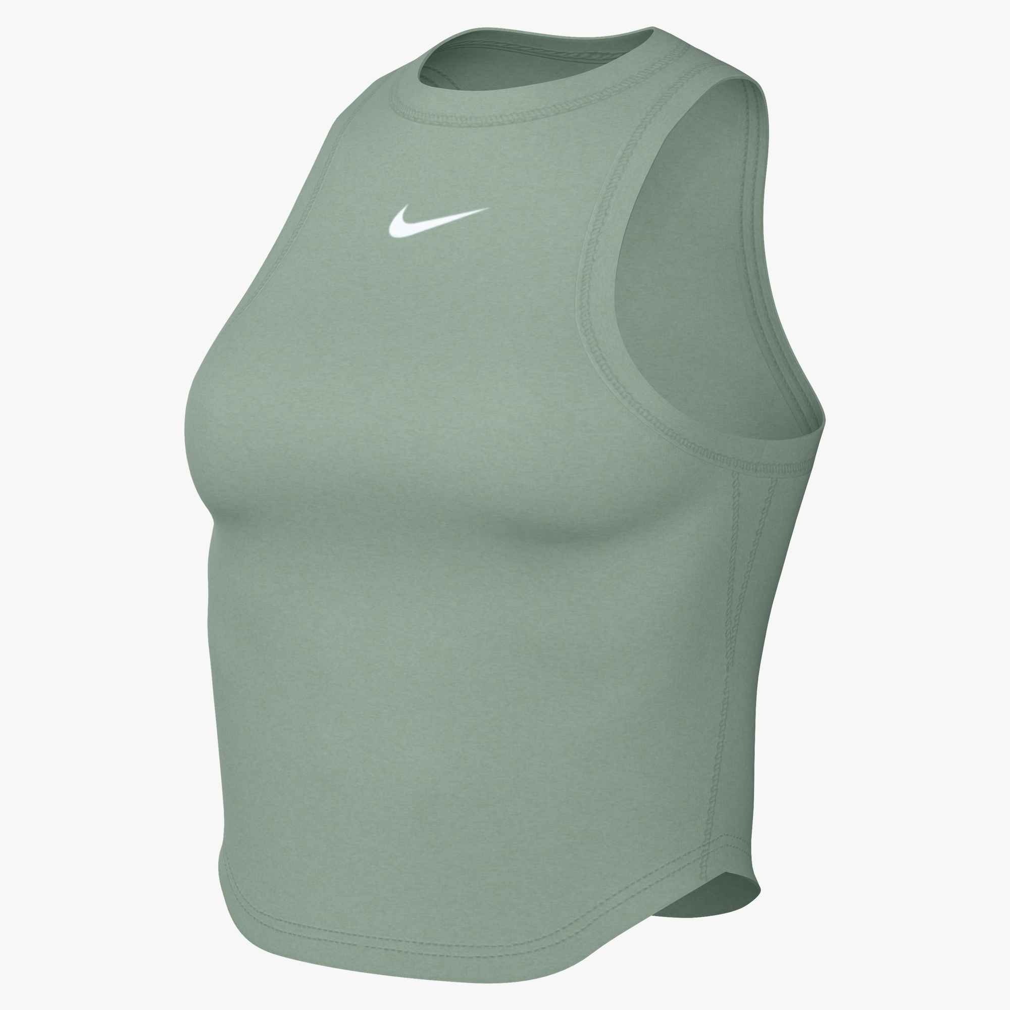 Nike Tanktop »W NK ONE FITTED DF CROP TANK« abgerundeter Saum, Tanktop-Form, aus Polyester und Elasthan