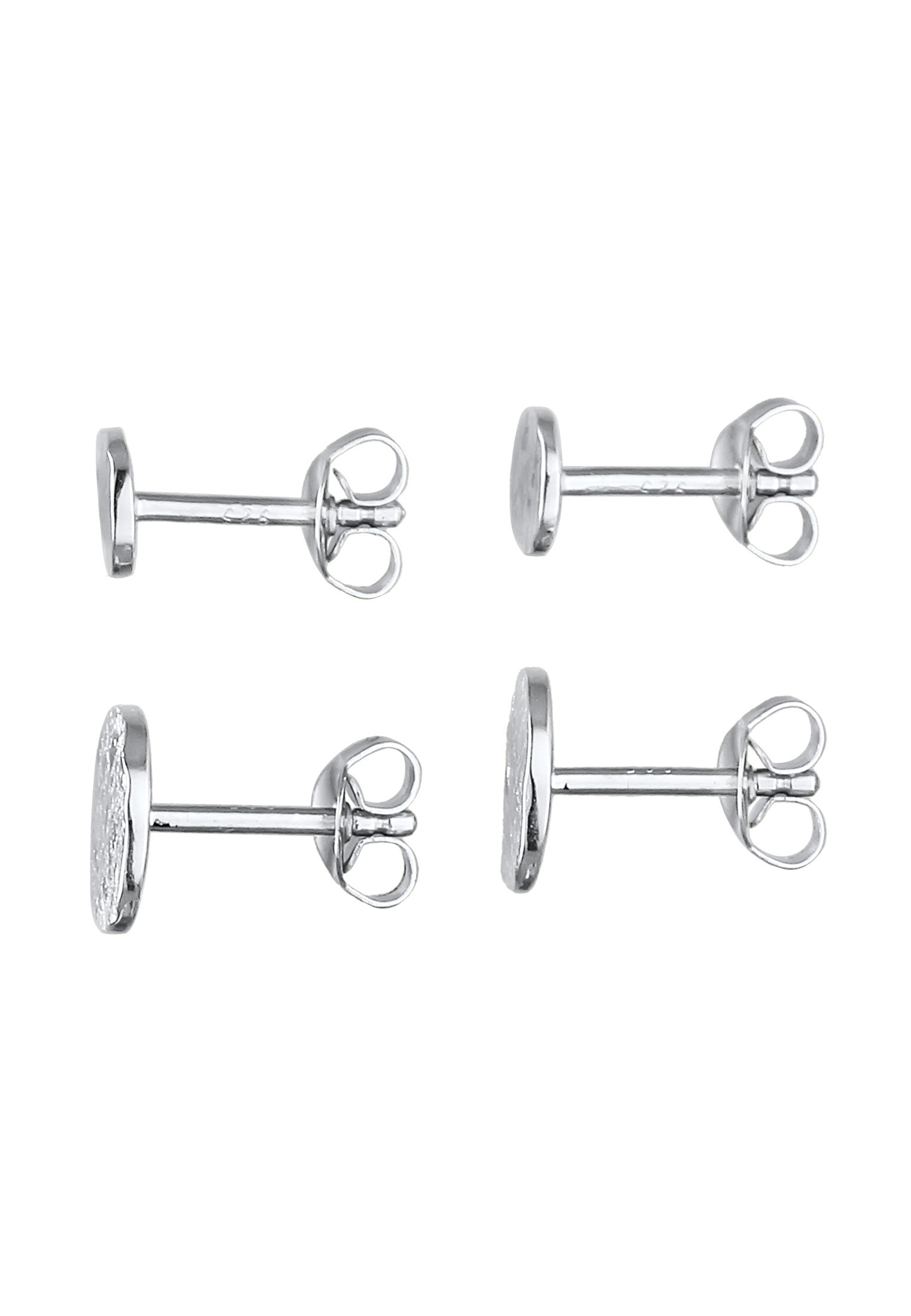 Elli Ohrstecker-Set »Ohrringe Plättchen Organic Rund 925 Sterling Silber«