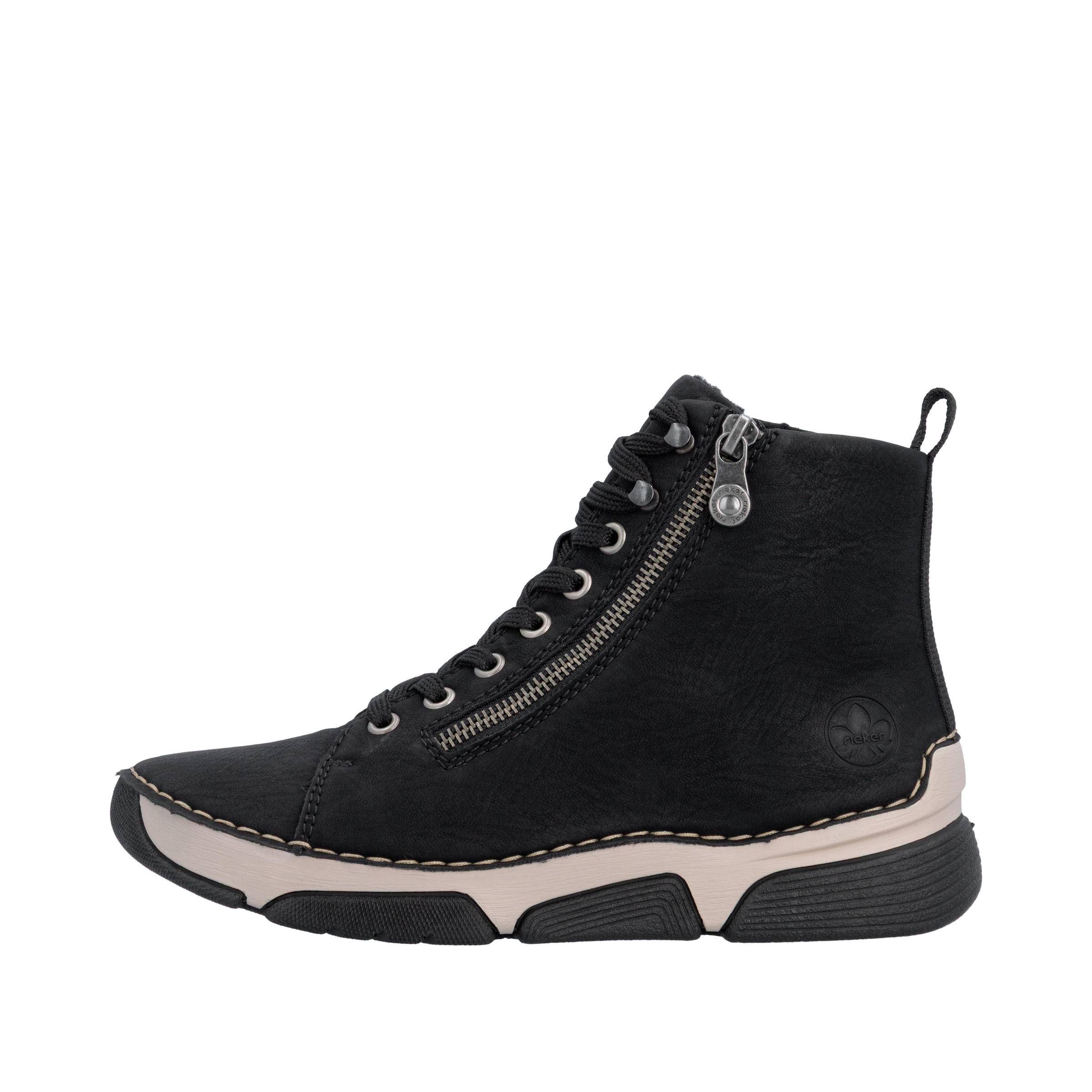 Rieker Sneaker  Freizeitschuh, Halbschuh, Schnürschuh mit Kontraststeppung