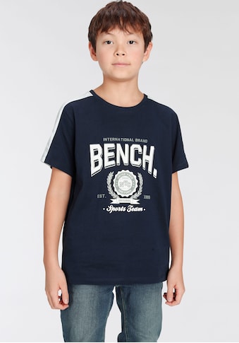 Bench. T-Shirt, mit farbigen Einsätzen und Print kaufen