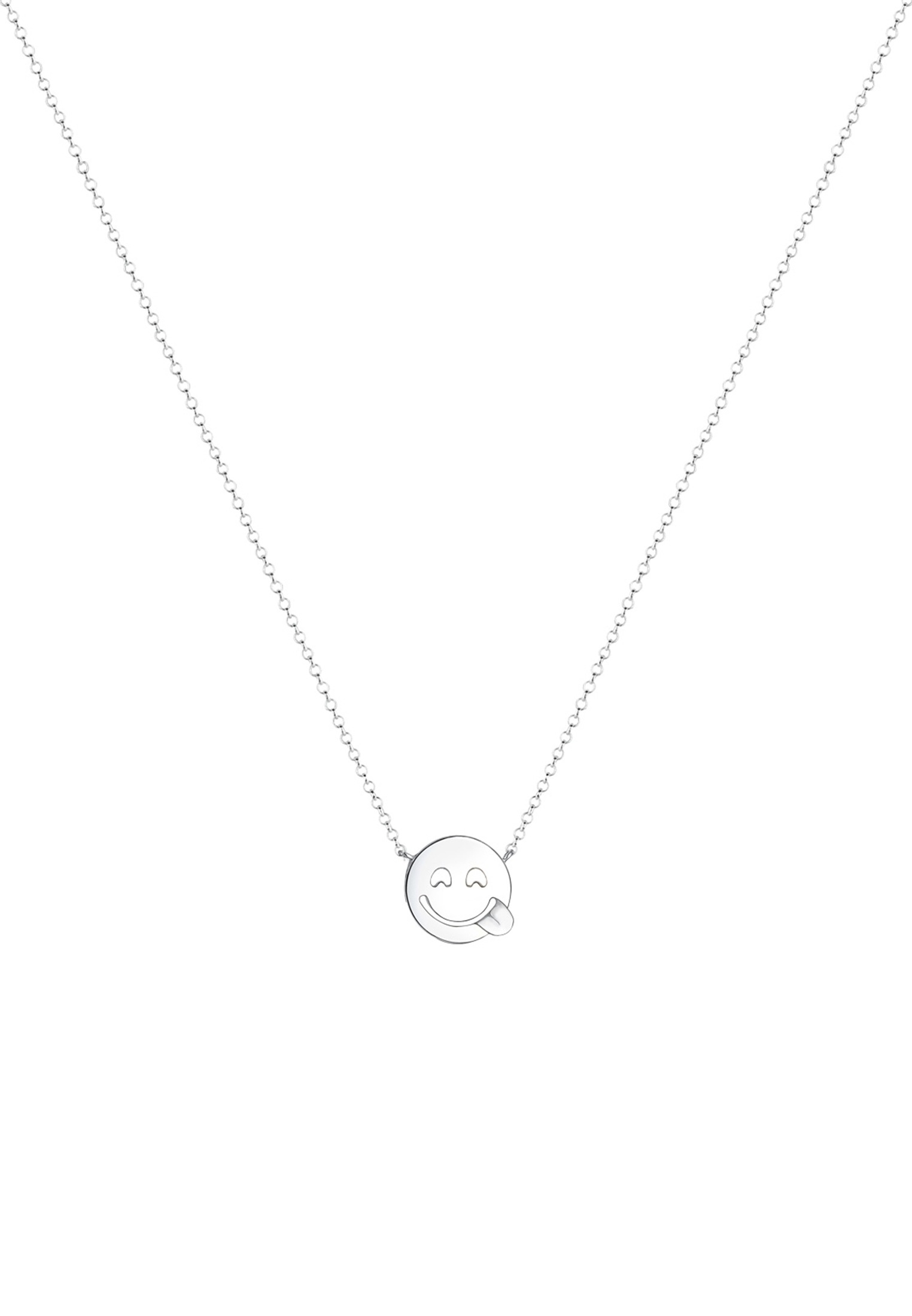 Elli Kette mit Anhänger »Halskette Smiling Face 925 Sterling Silber«
